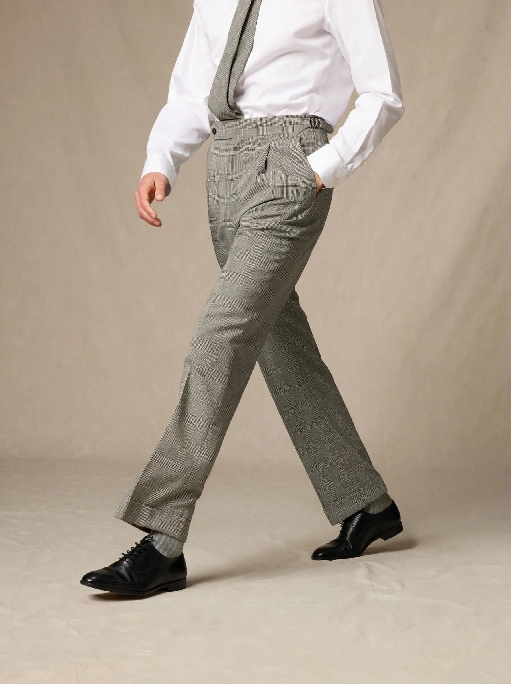 Glen Plaid Trousers - Image 2