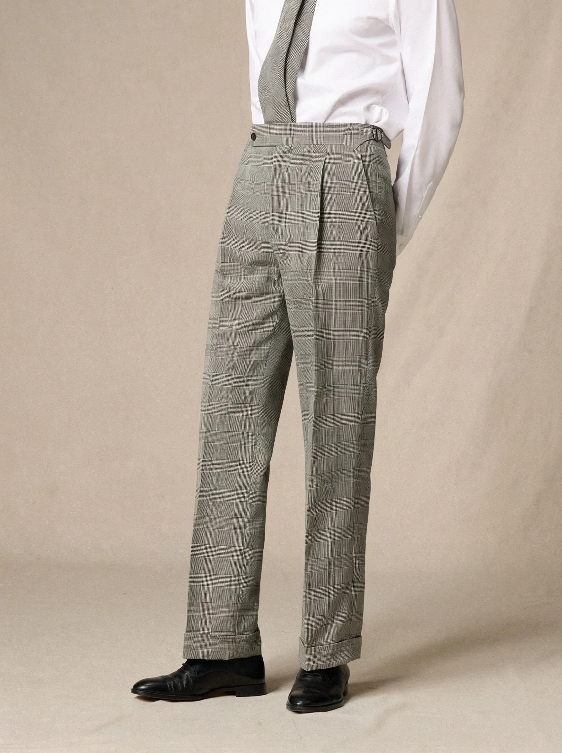Glen Plaid Trousers - Image 3