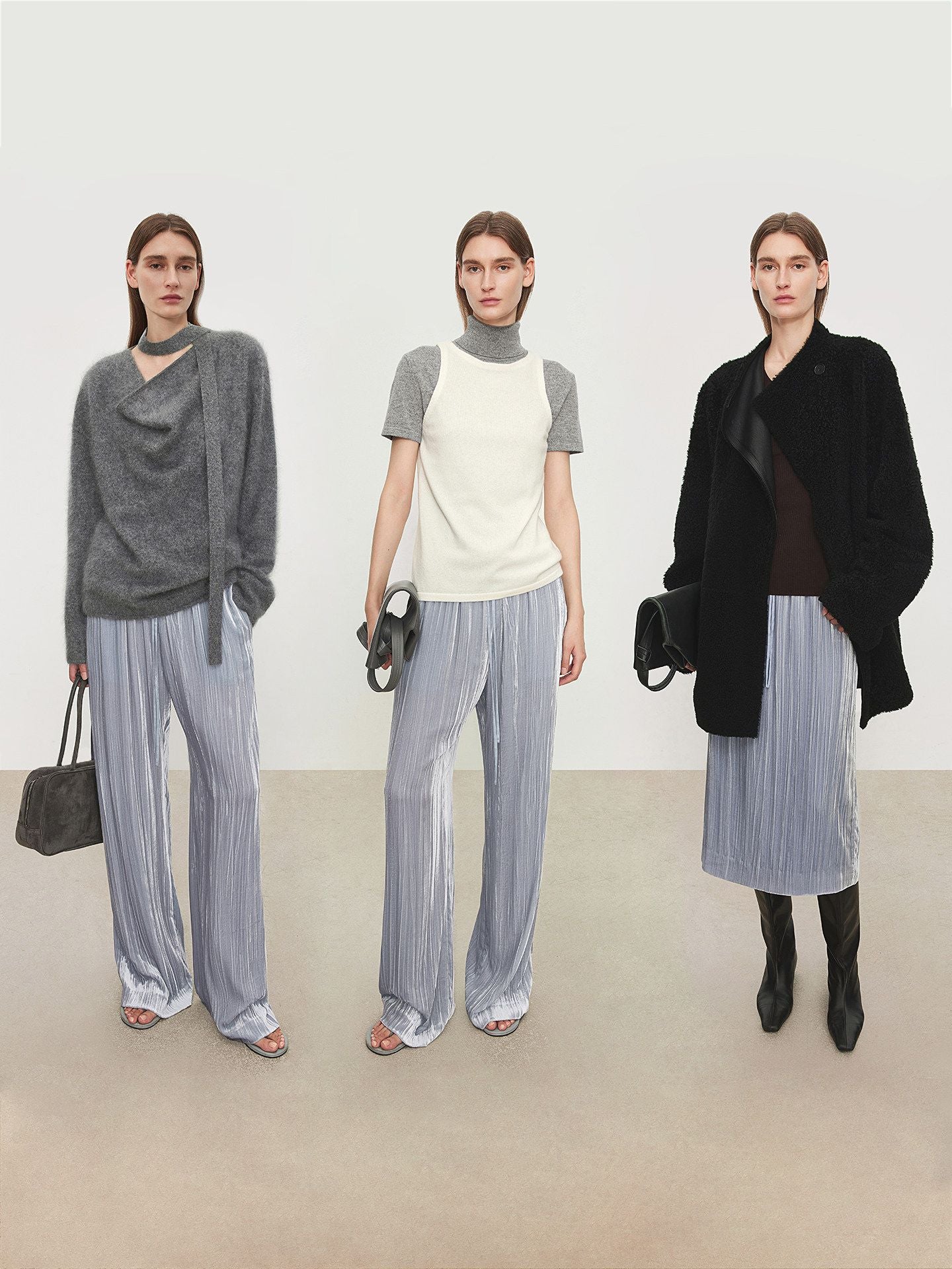 Gloss Pleated Pants - Image 2