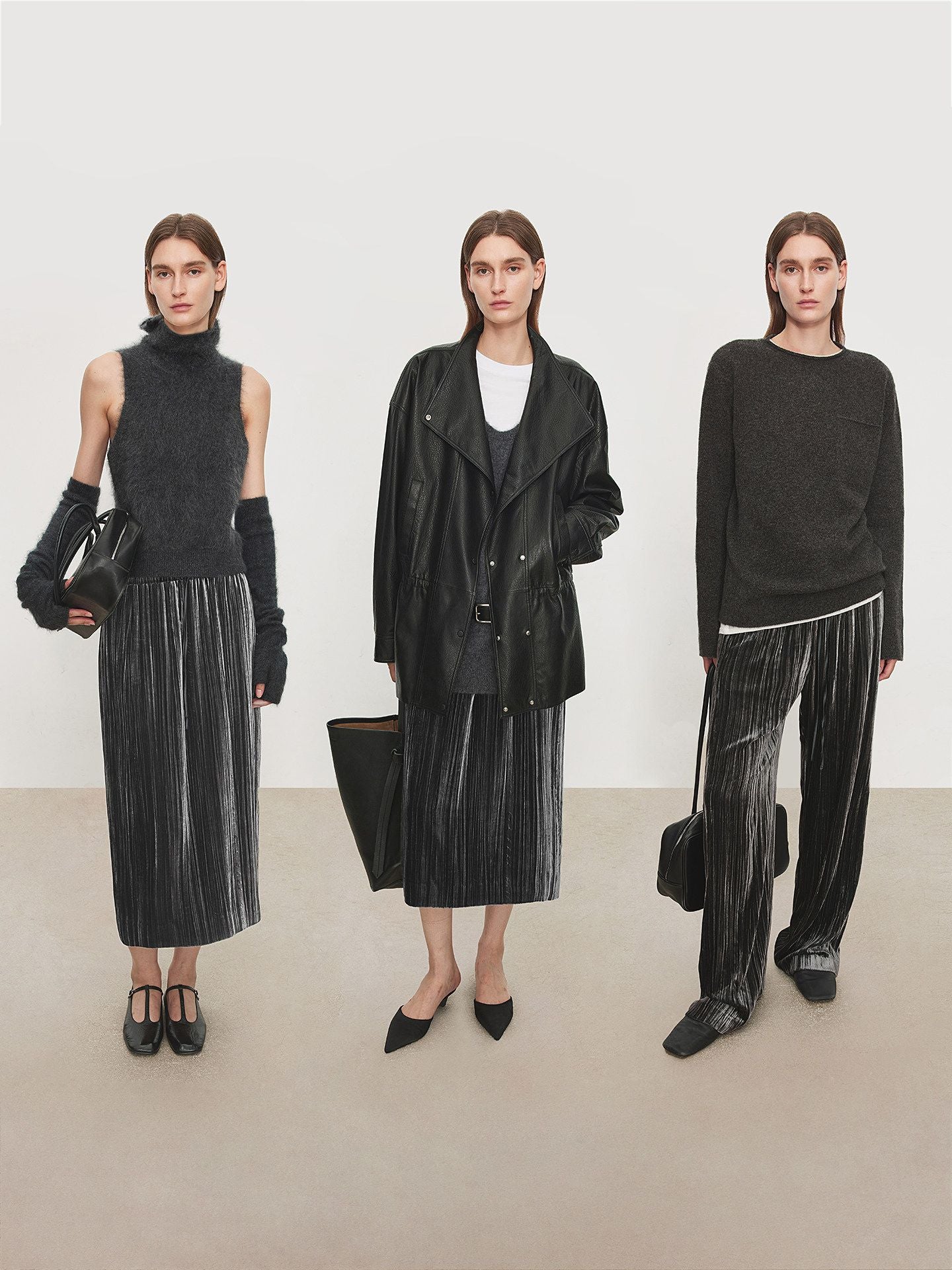 Gloss Pleated Pants - Image 3