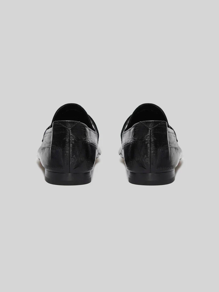 Glossy Crocodile Leather Penny Loafers - Image 3