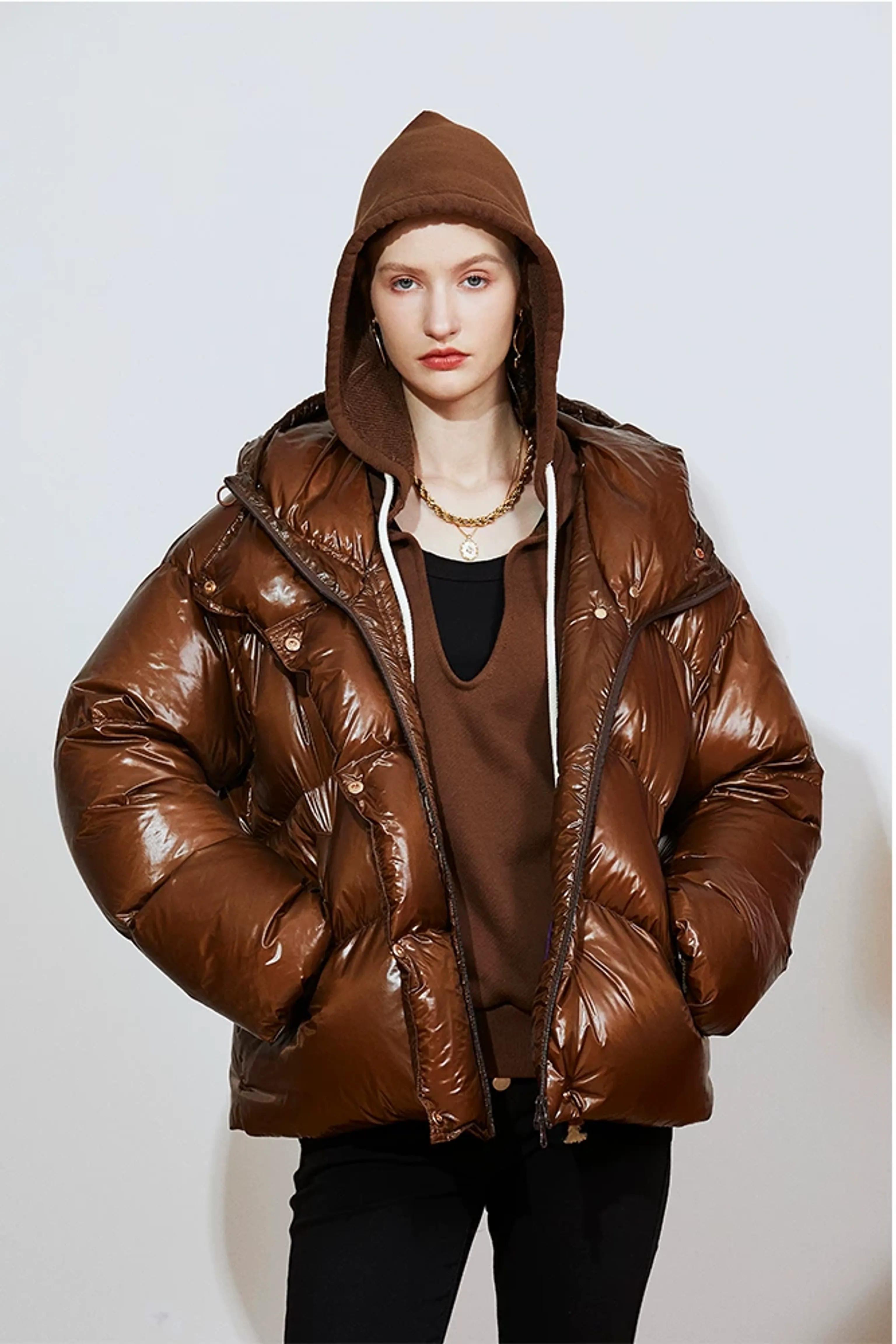 Glossy Puffer Jacket - Image 4