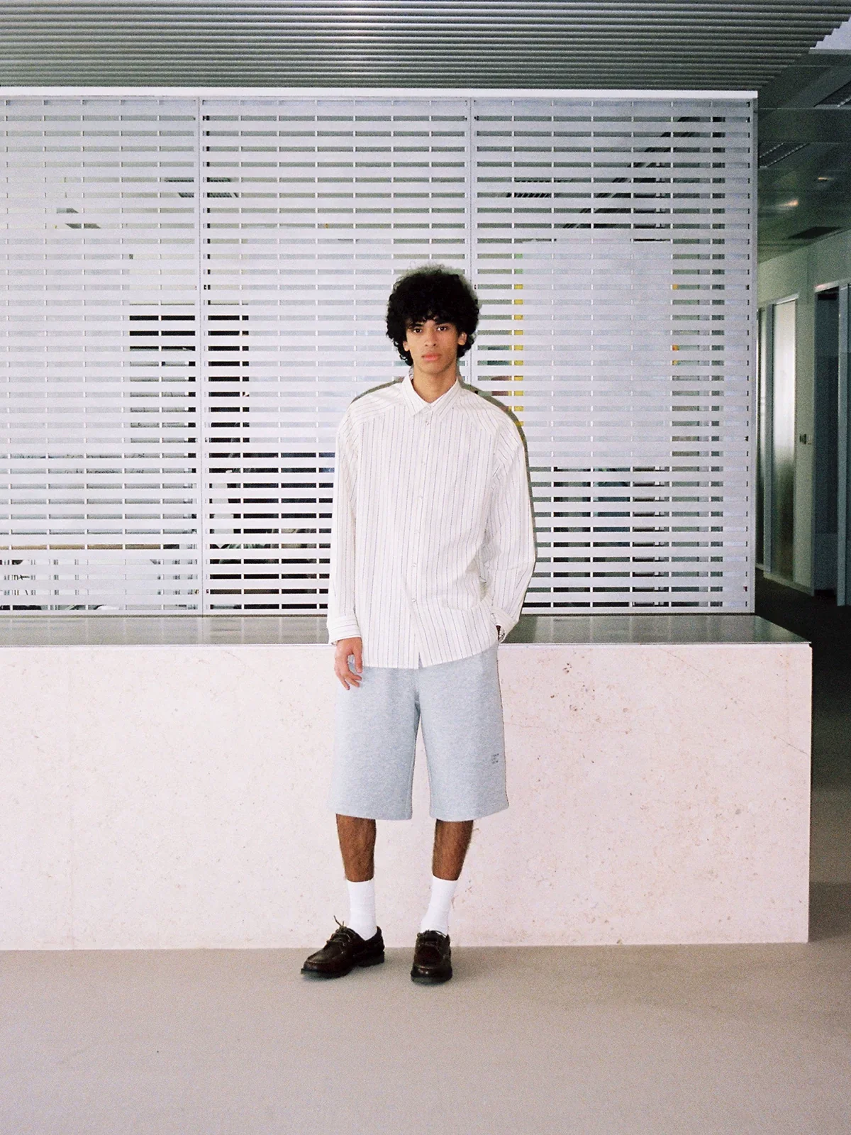 Goose Yellow Striped Cotton Shirt - Image 2