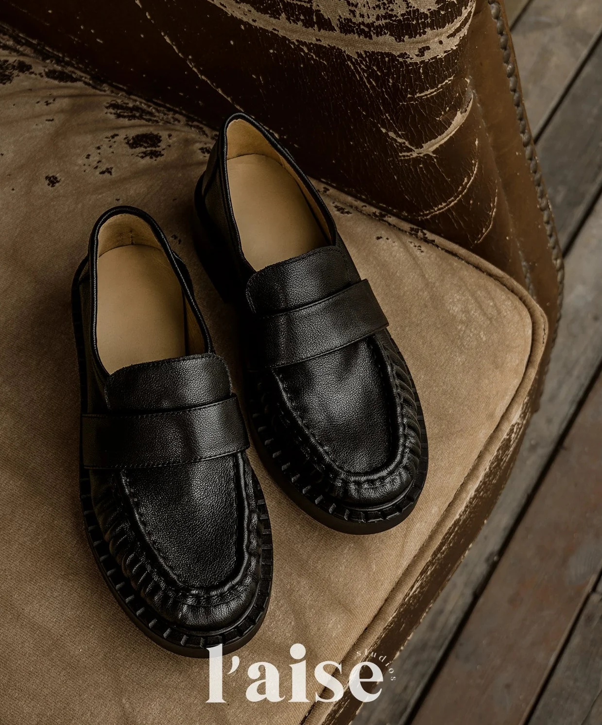 Grain Cowhide Chunky Loafers - Image 3