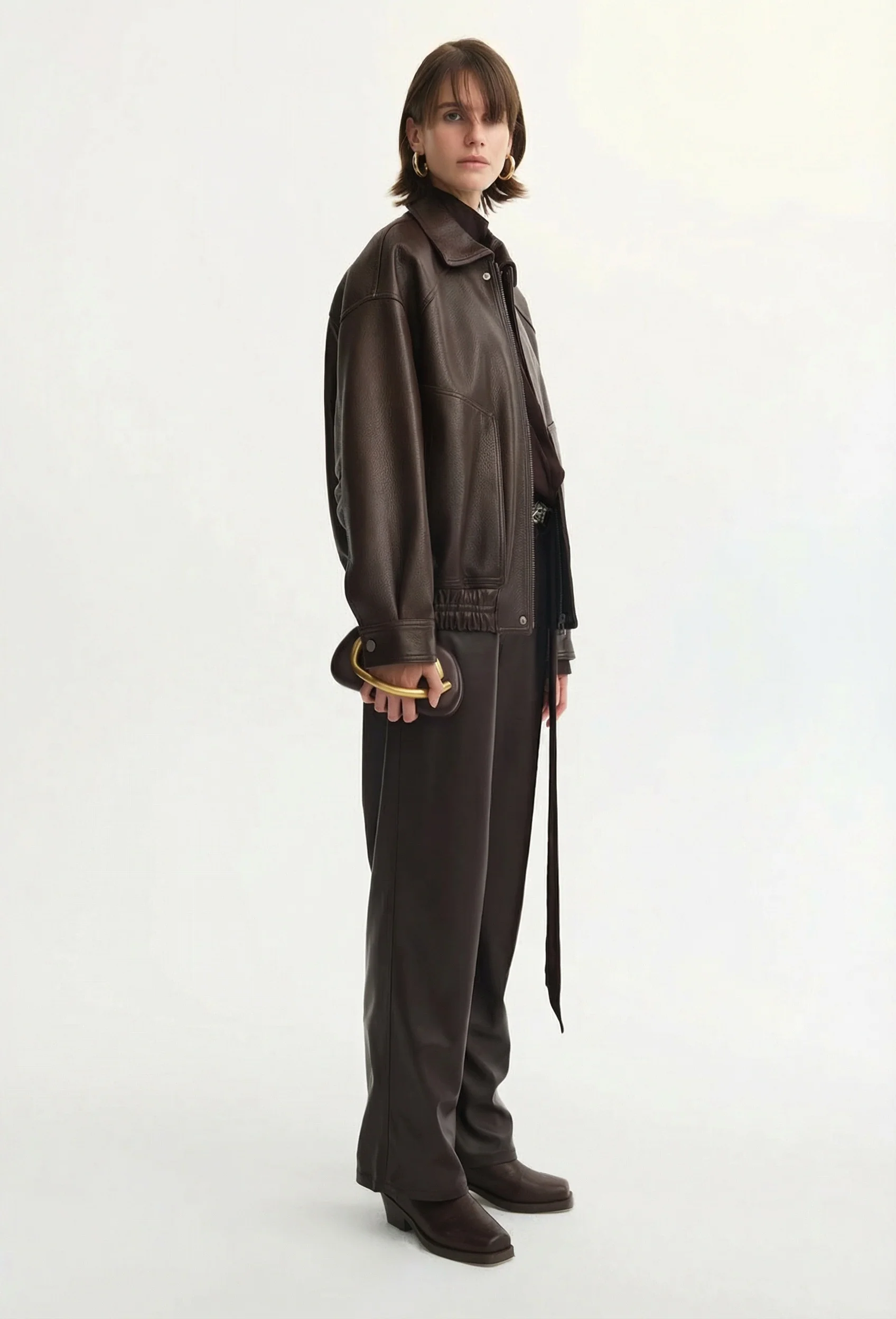 Grained Leather Bomber - Image 3