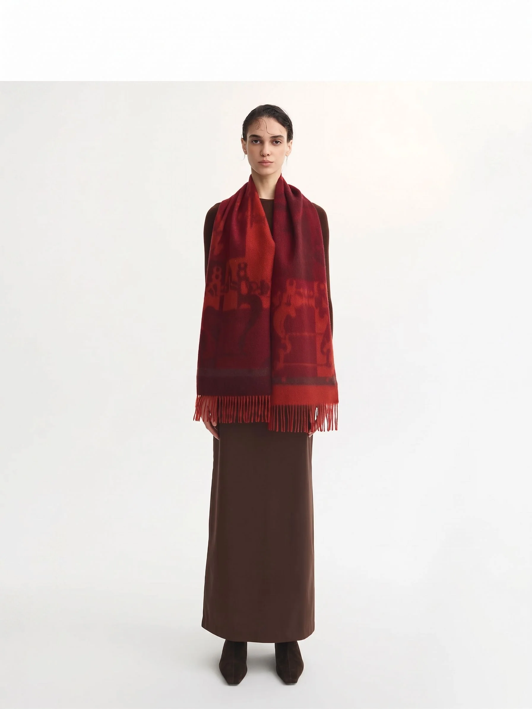 Graphic Fringe Scarf - Image 4