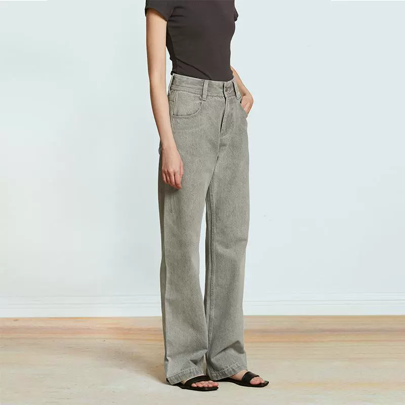 Gray Straight-Leg Jeans - Image 2
