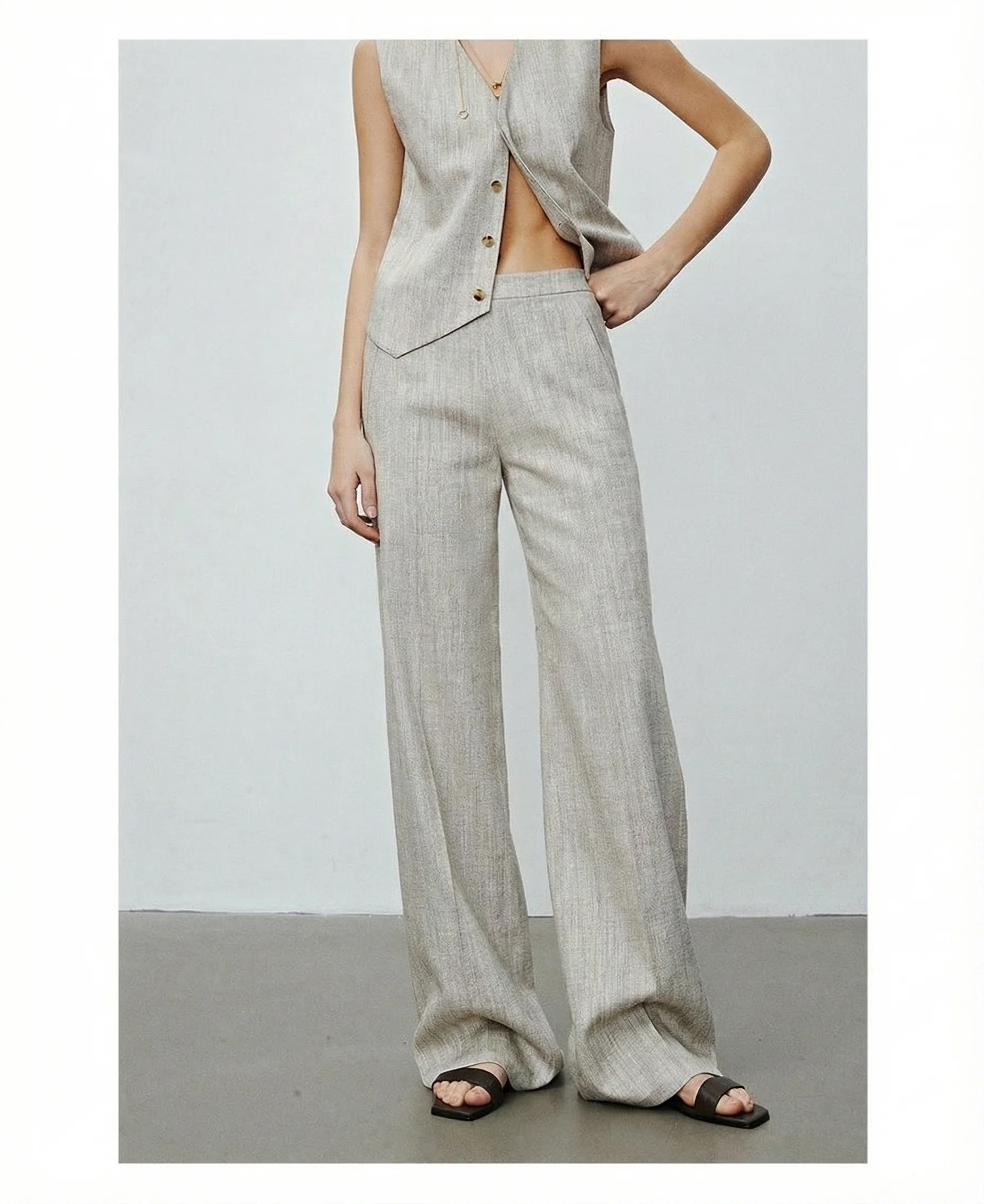 Gray Textured 3-Piece Suit Set - Image 10