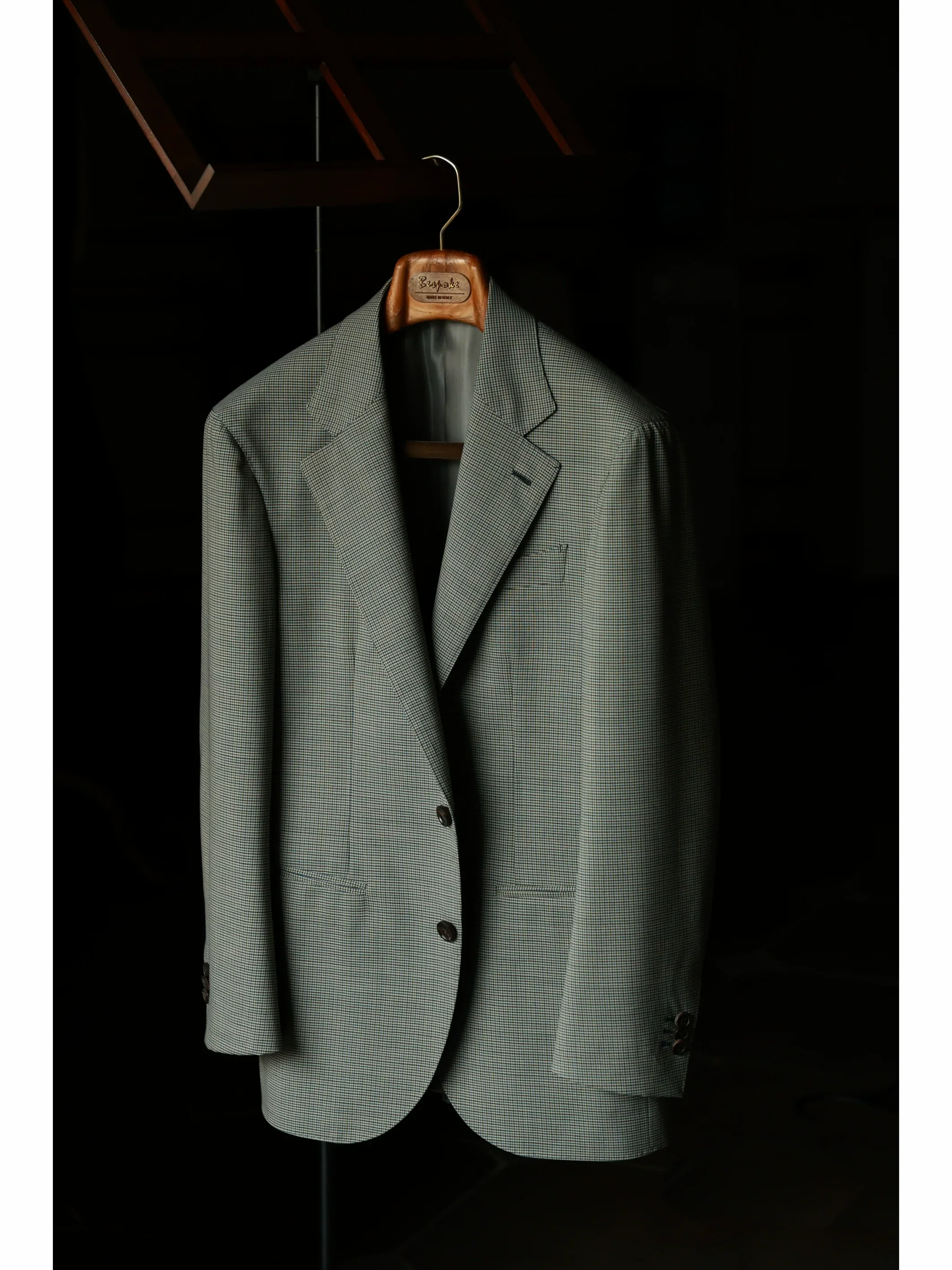 Green Fine Check Blazer - Image 5