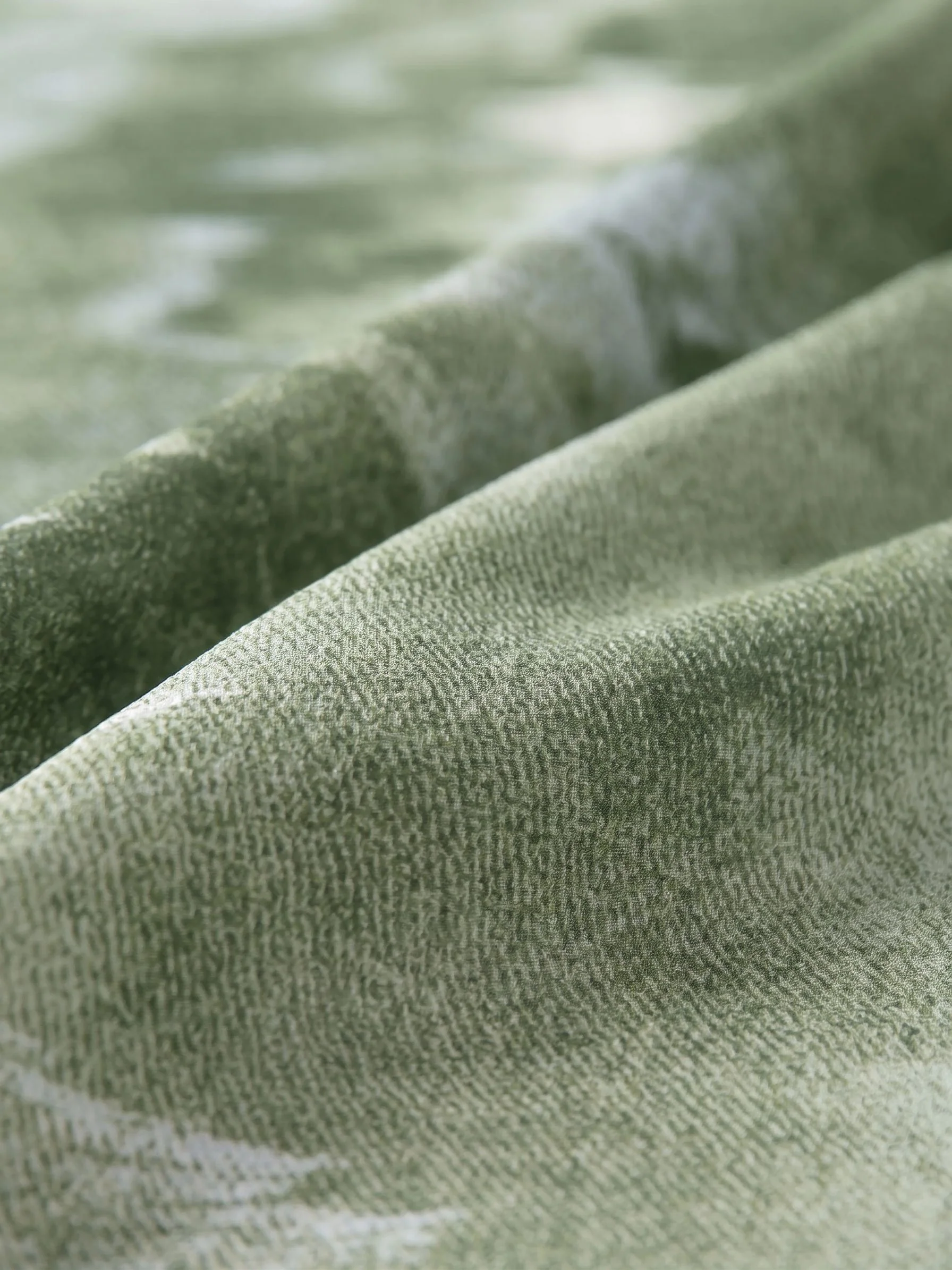 Green Print Mulberry Silk Slip Dress - Image 3