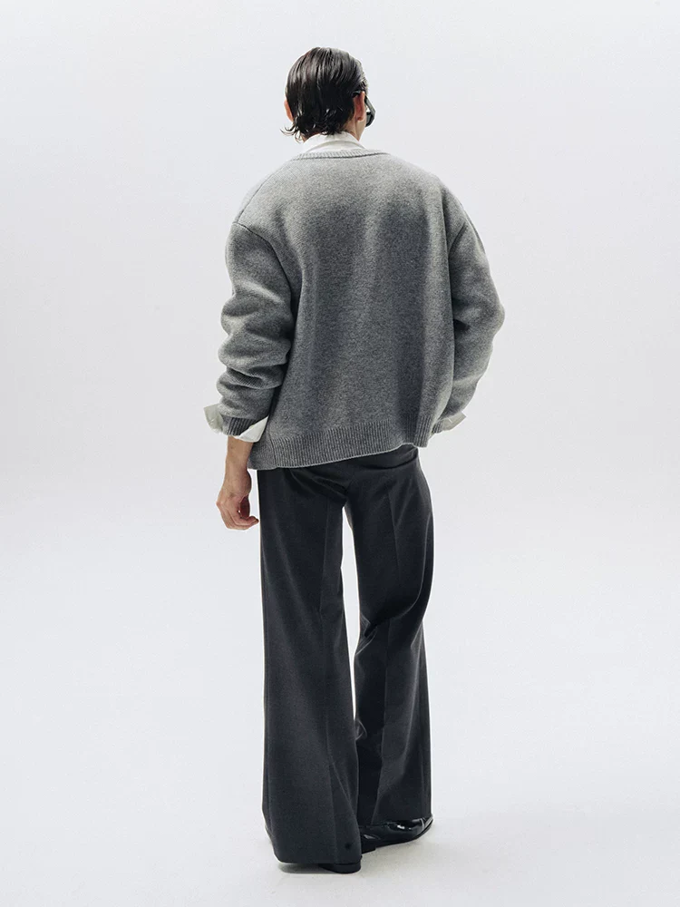 Grey Button Cardigan - Image 2