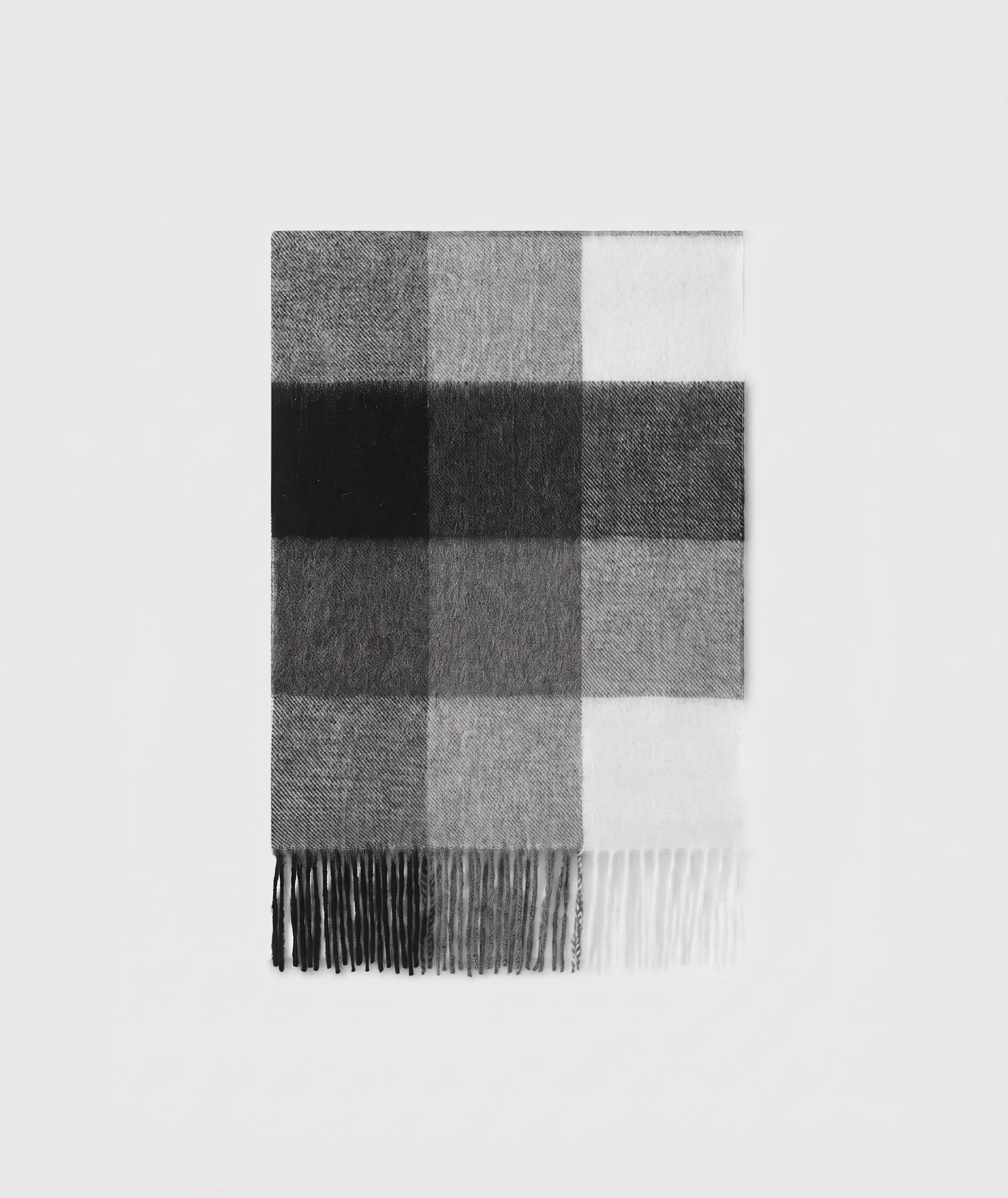Grey Check Scarf - Image 5