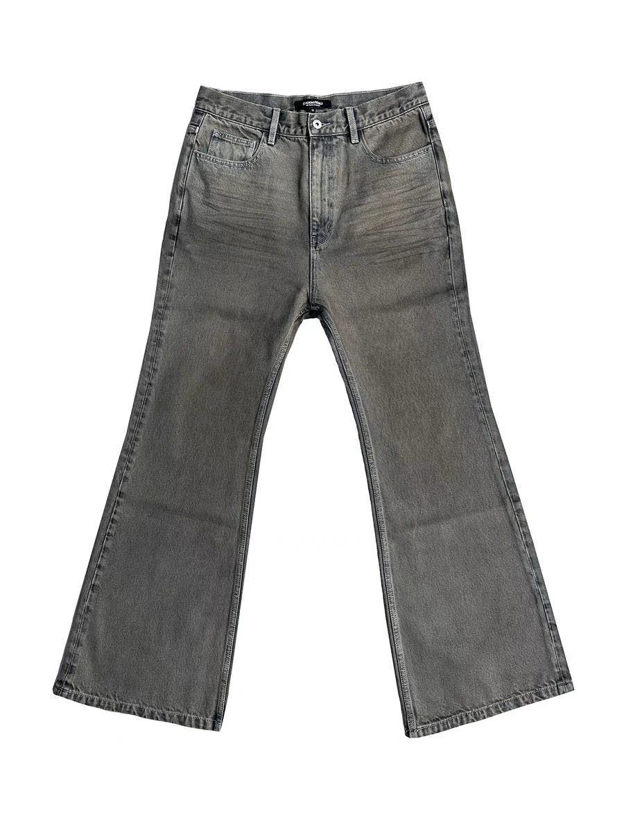 Grey Flare Jeans - Image 2