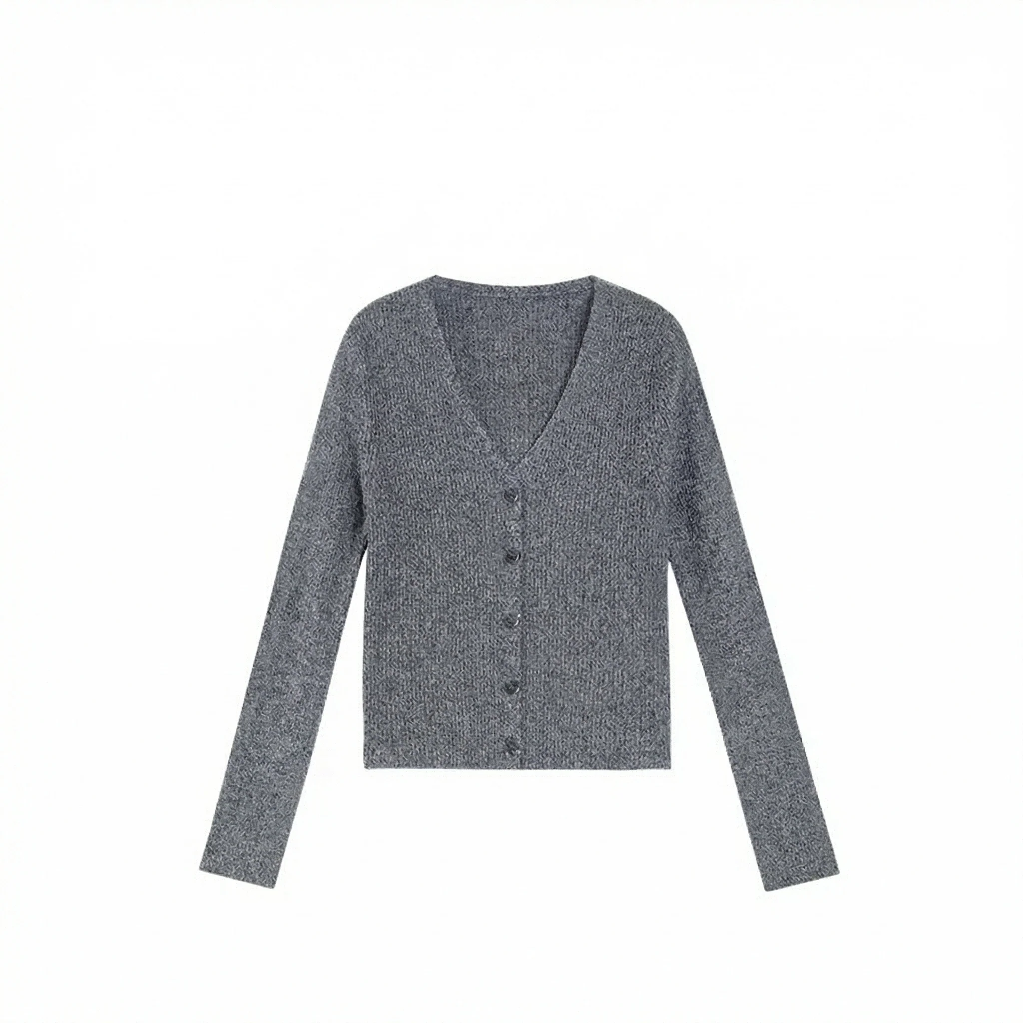 Grey Marled Knit Three-Piece Set - Image 3