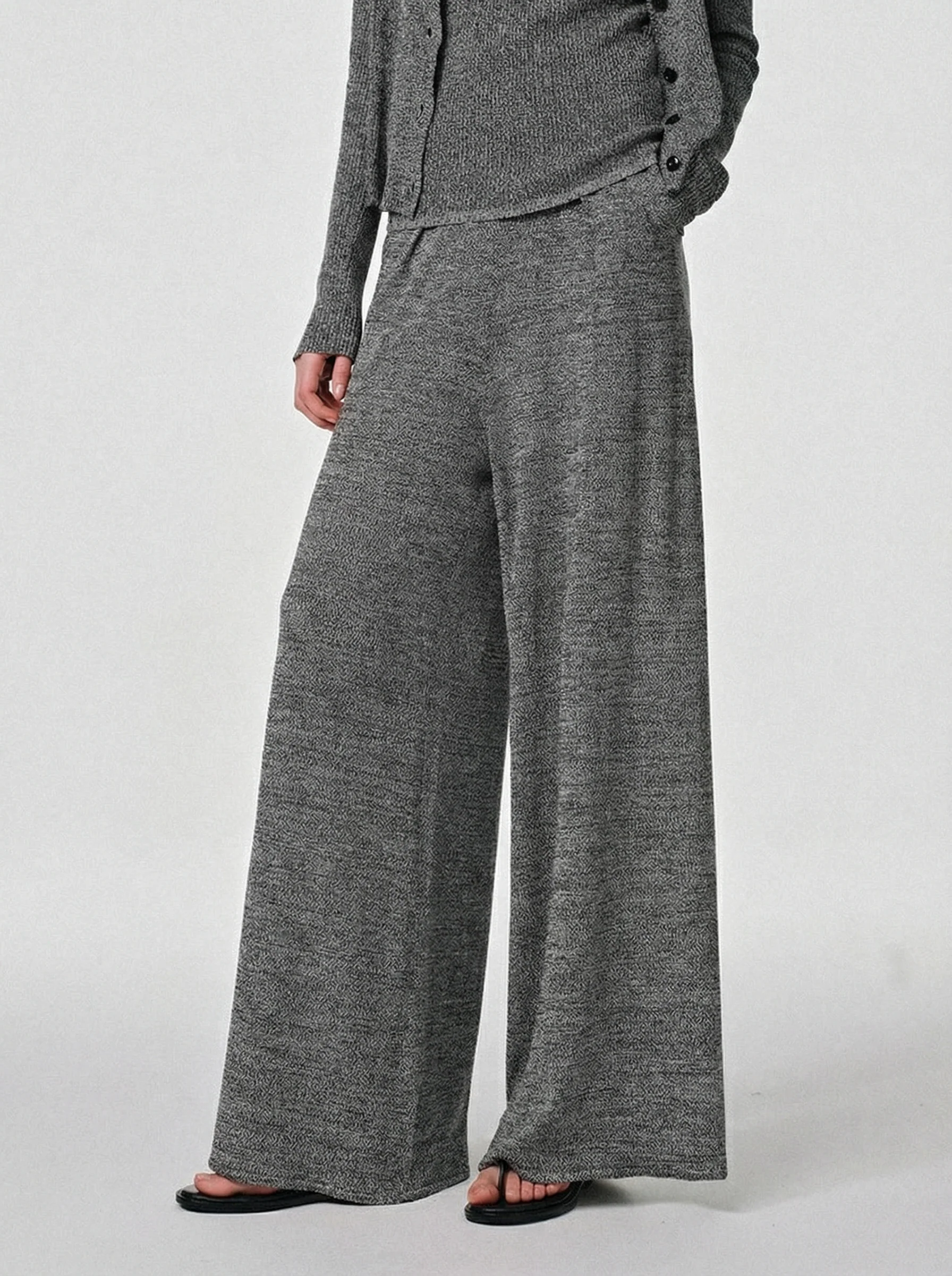 Grey Marled Knit Three-Piece Set - Image 7