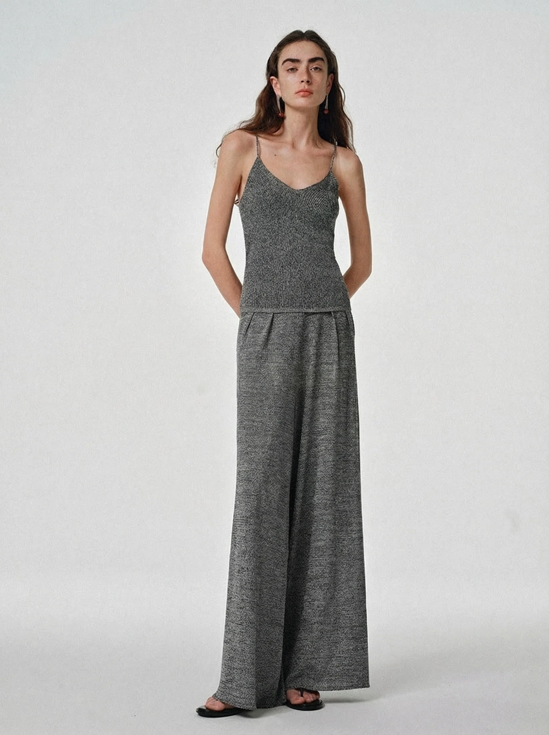 Grey Marled Knit Three-Piece Set - Image 8