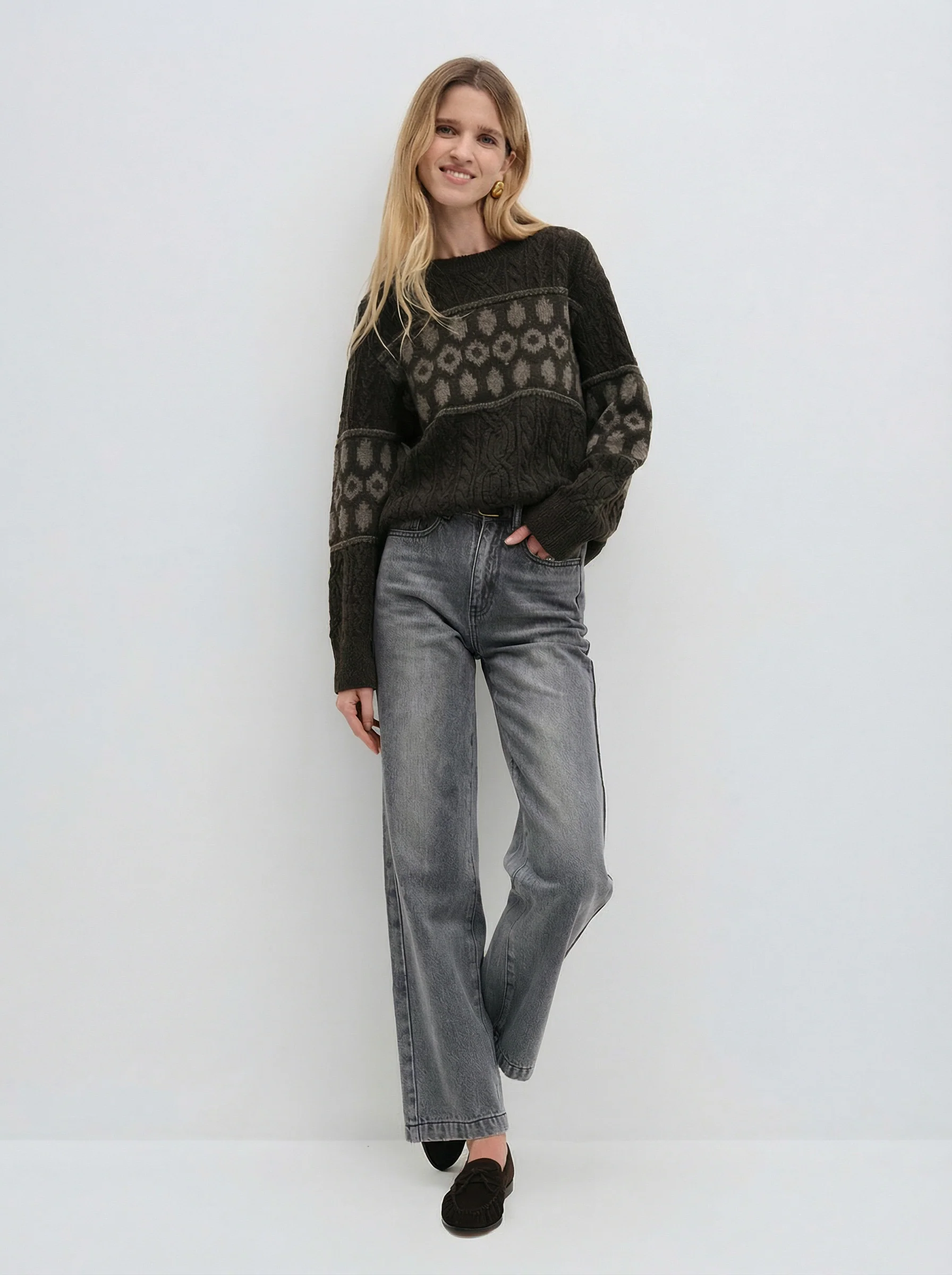 Grey Straight Jeans - Image 2