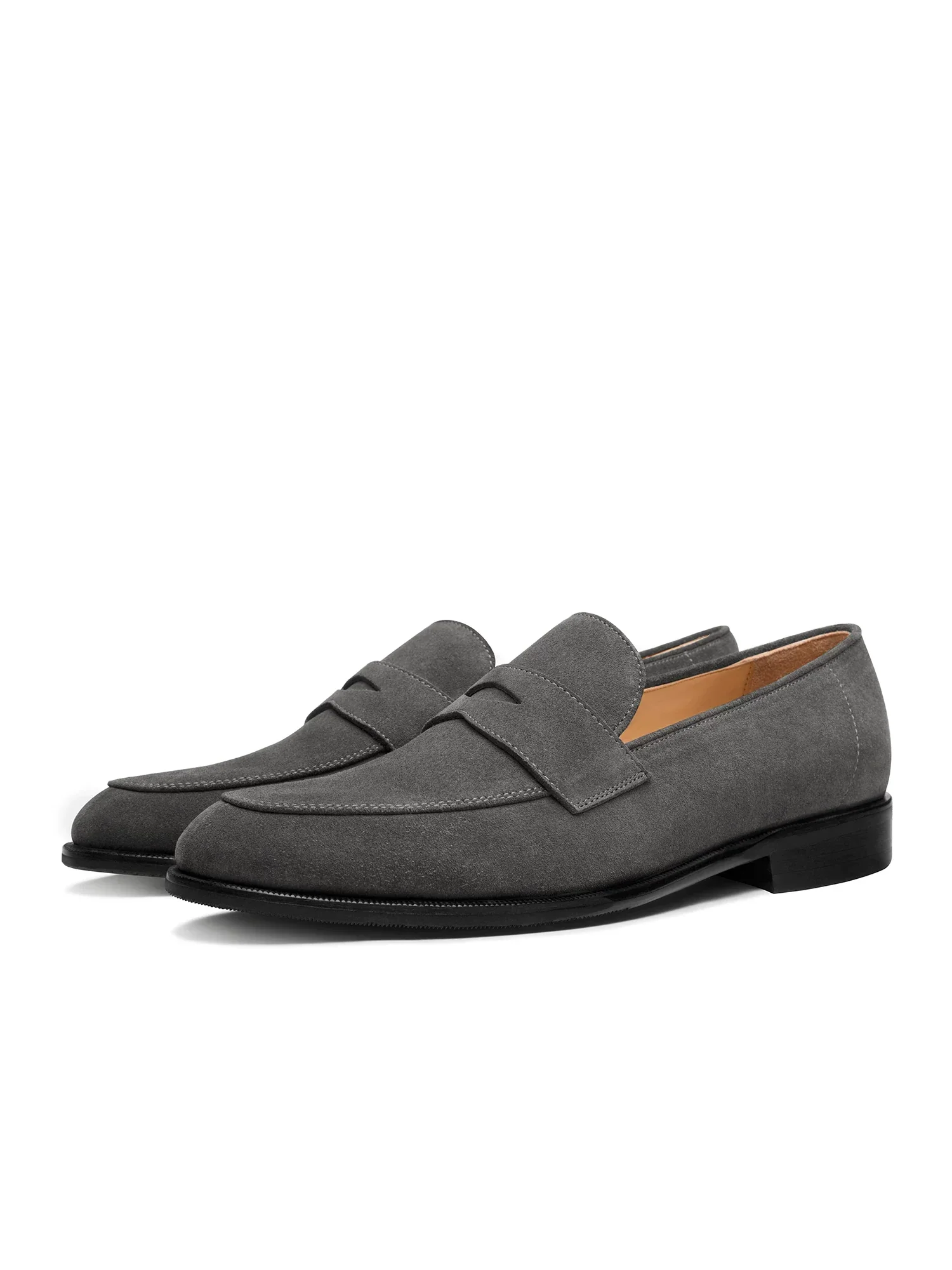 Grey Suede Penny Loafer