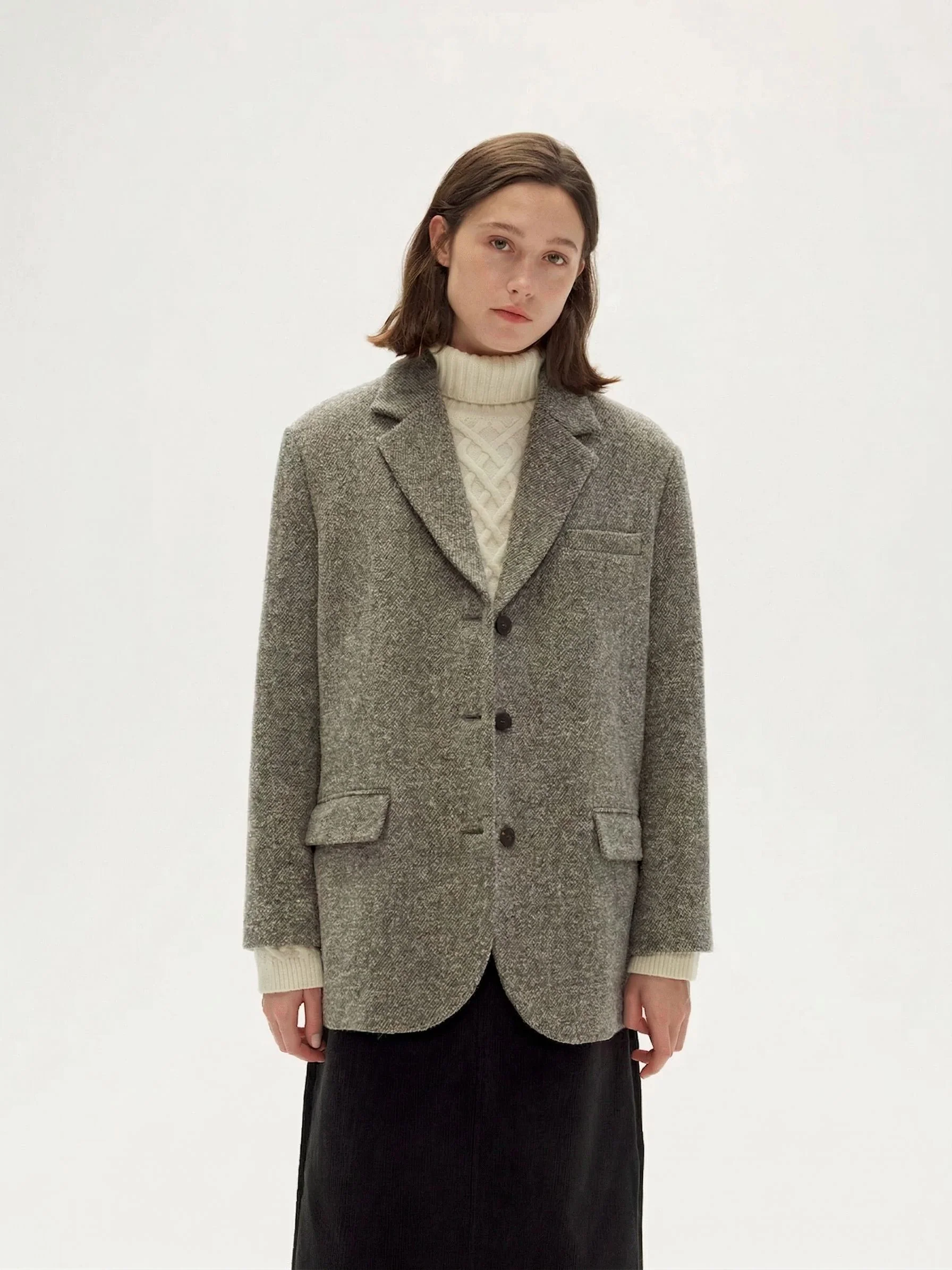 Grey Tweed Blazer - Image 4