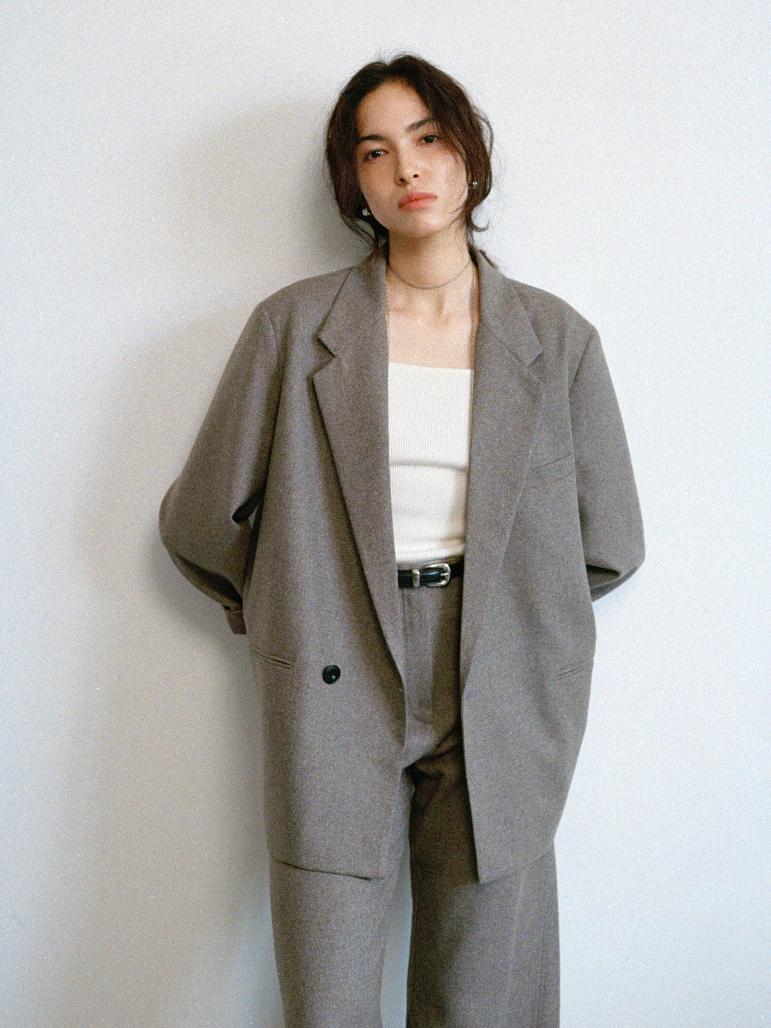Grey Wide-Leg Trousers - Image 7