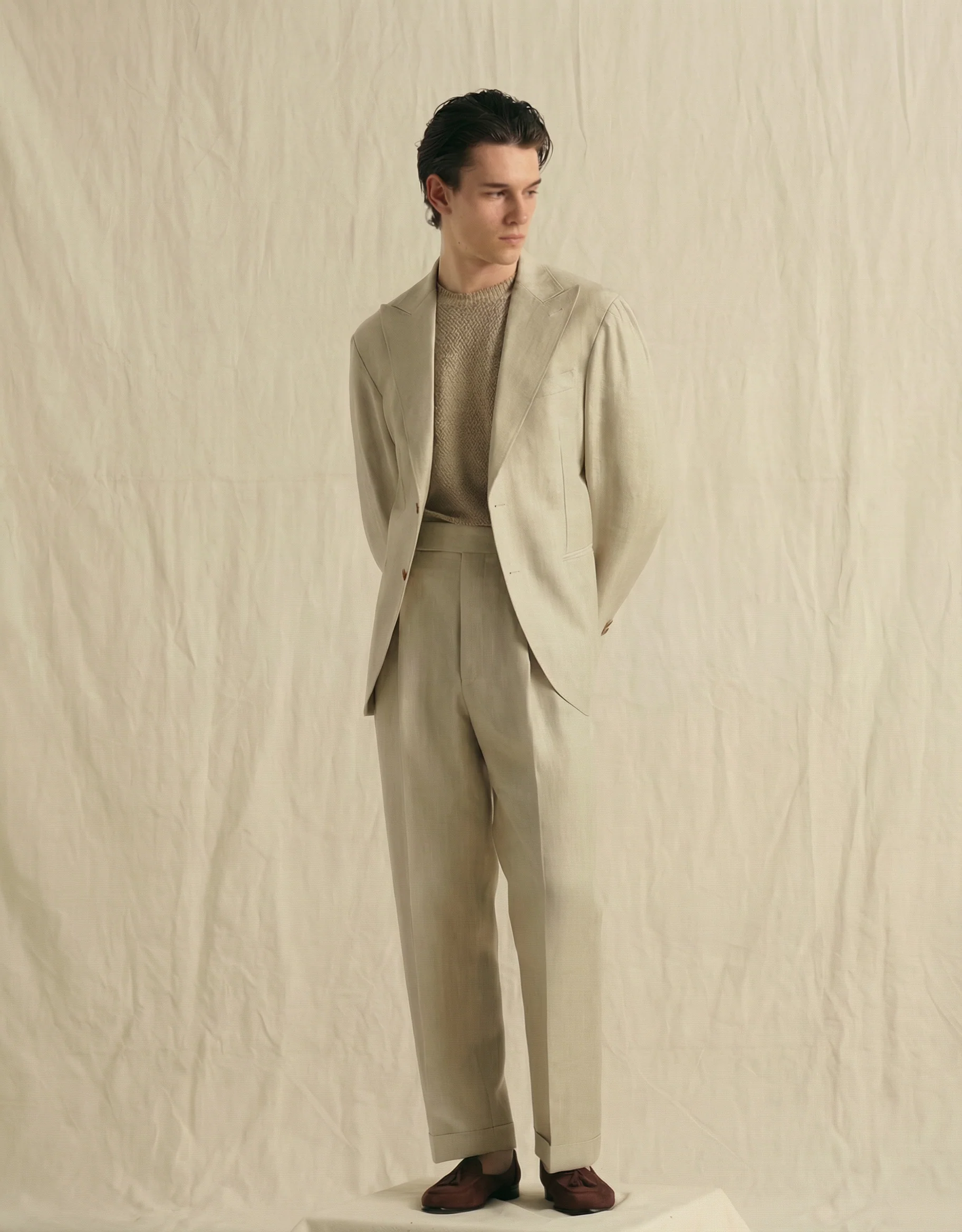 Grey Wool-Linen Suit - Image 3