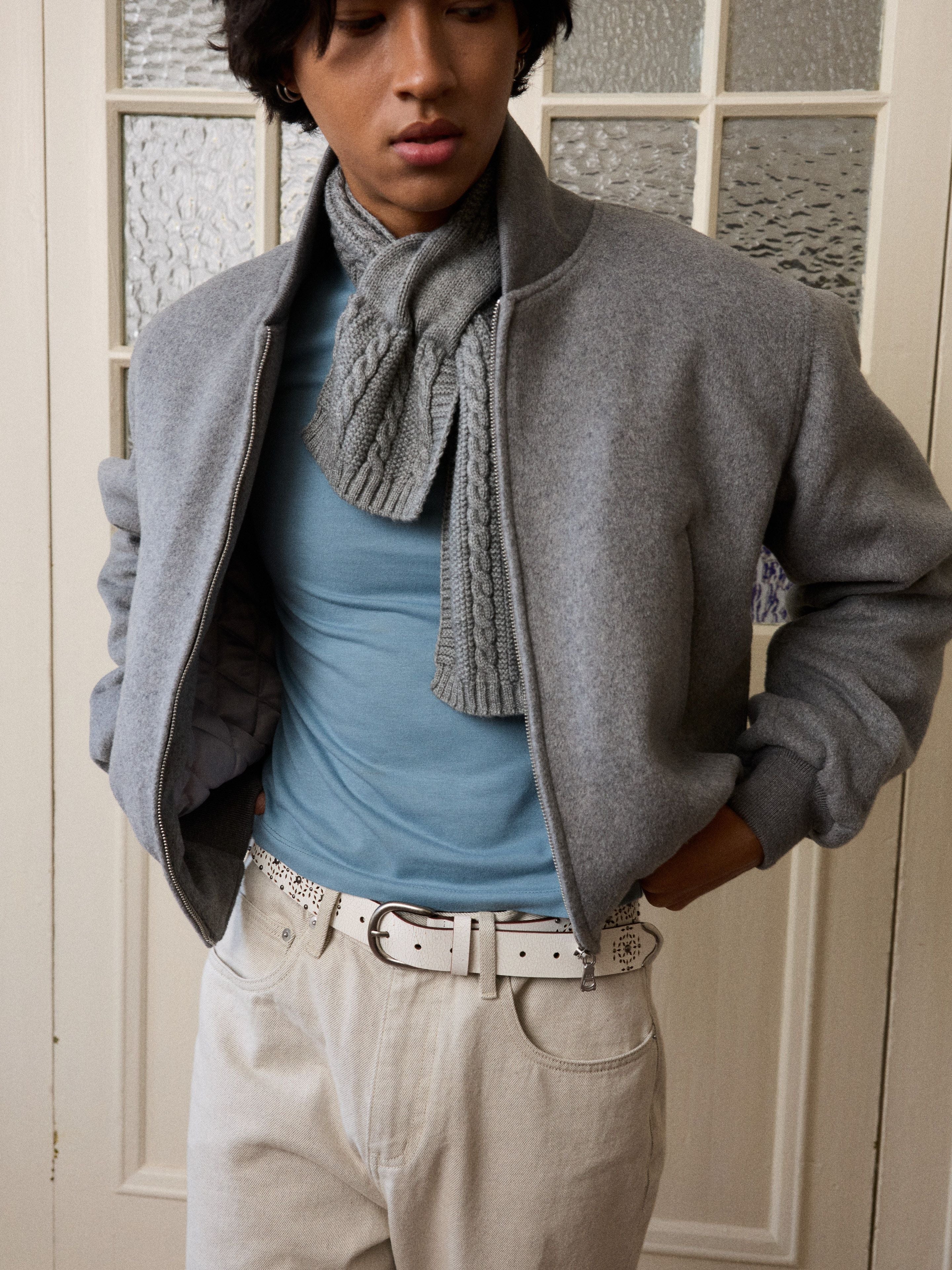 Grey Zip Bomber - Image 4