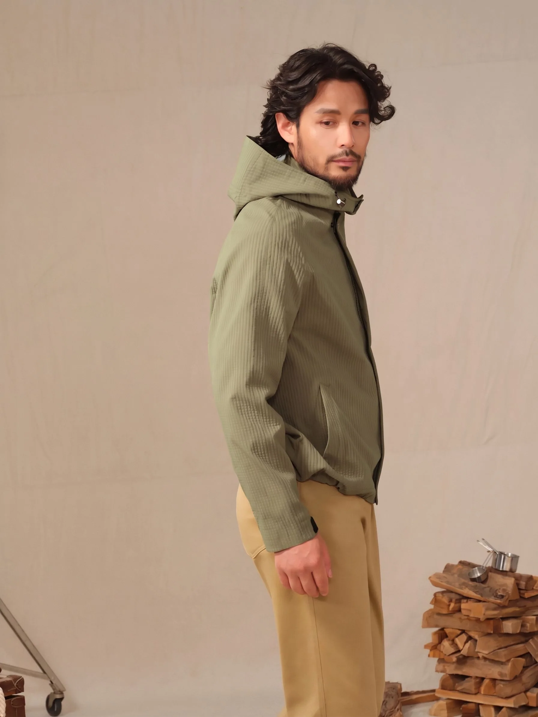 Grid Hooded Jacket - Image 4