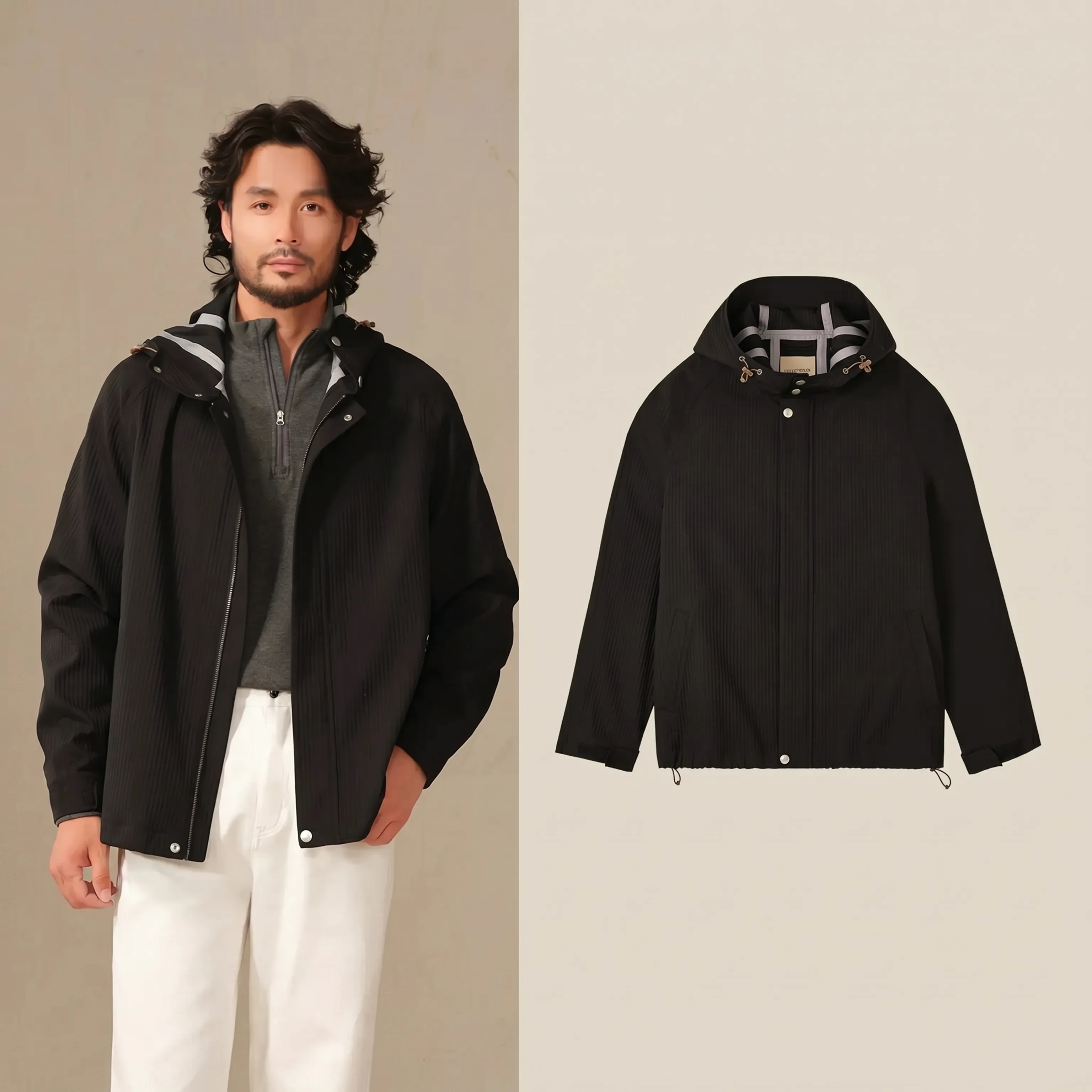 Grid Hooded Jacket - Image 7