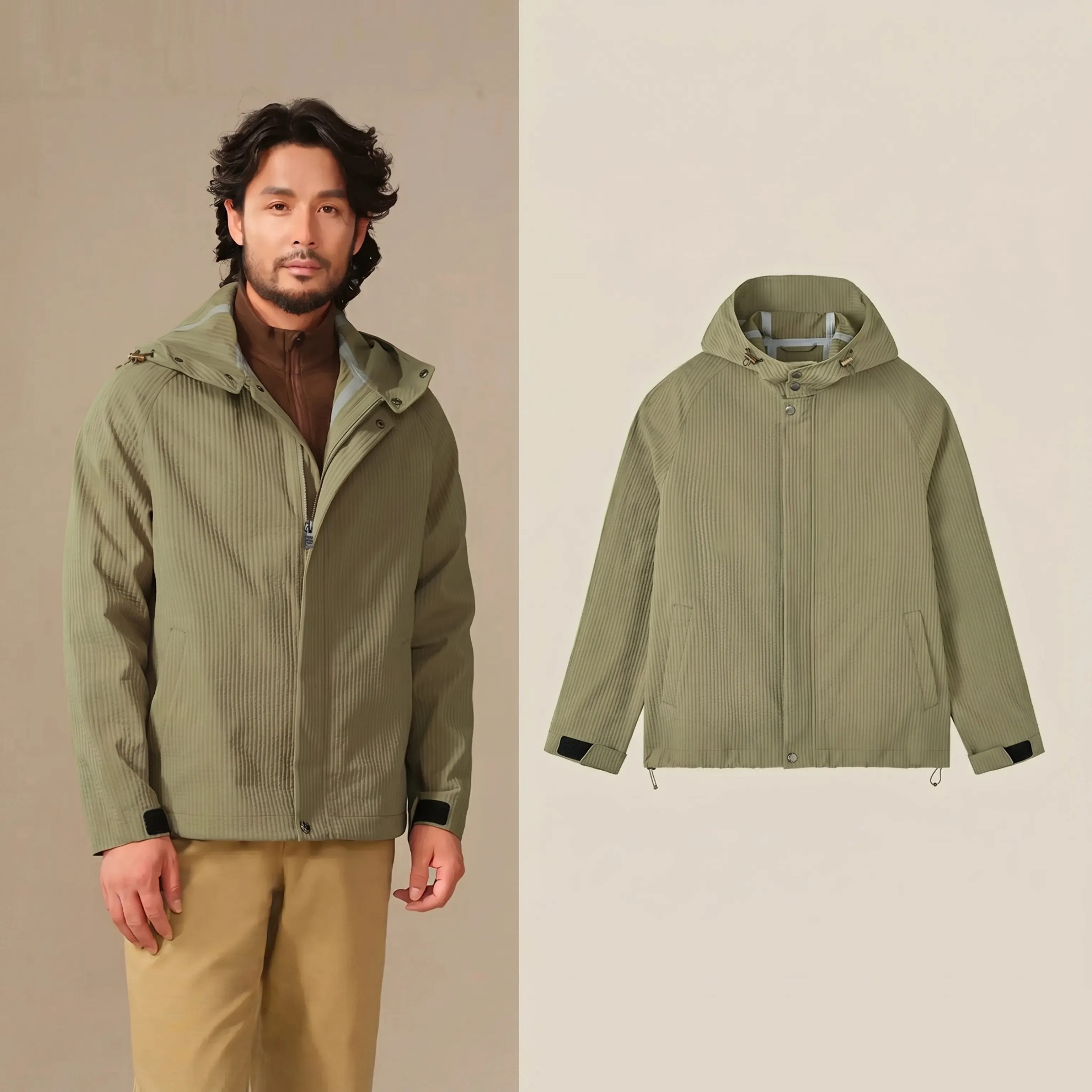 Grid Hooded Jacket - Image 8