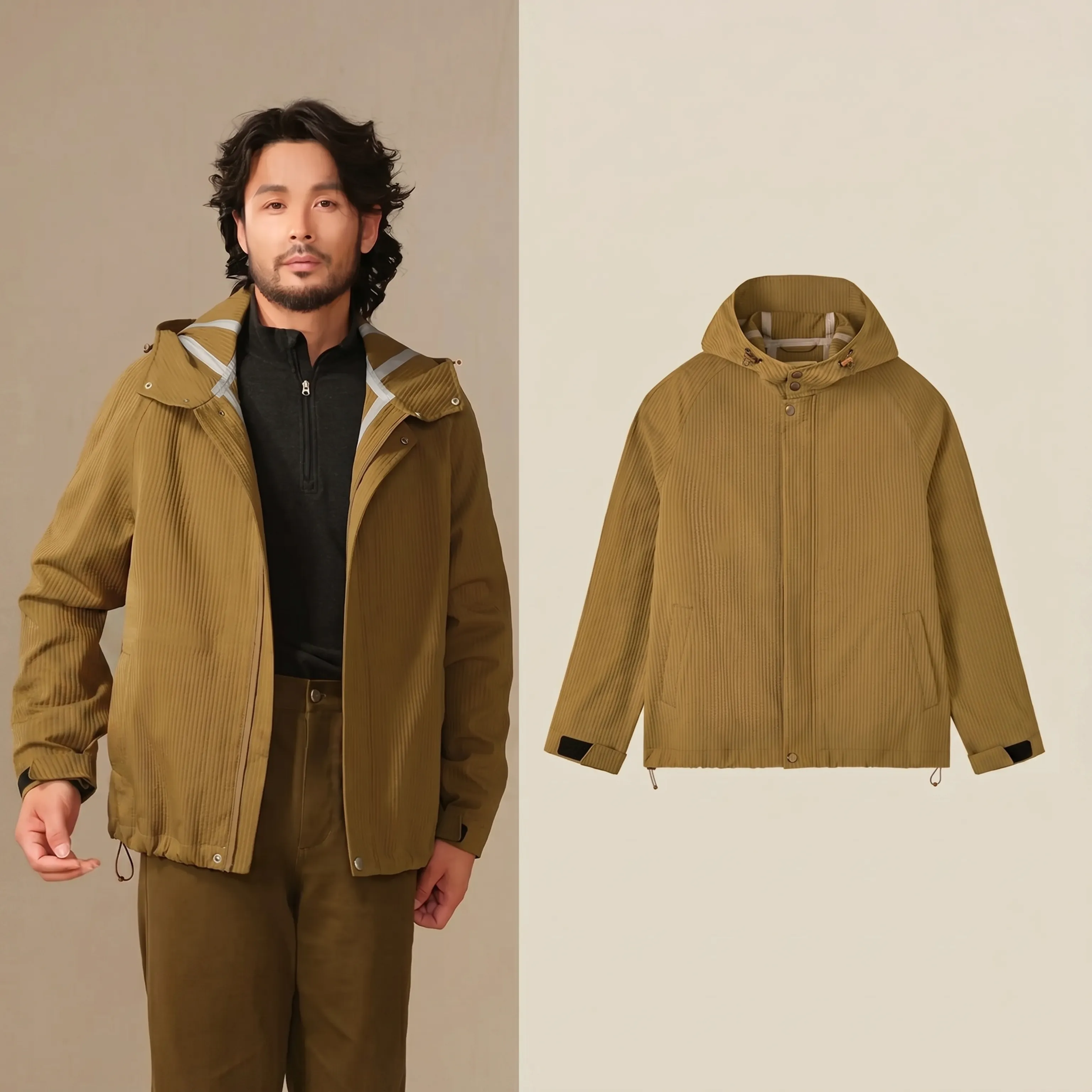 Grid Hooded Jacket - Image 9