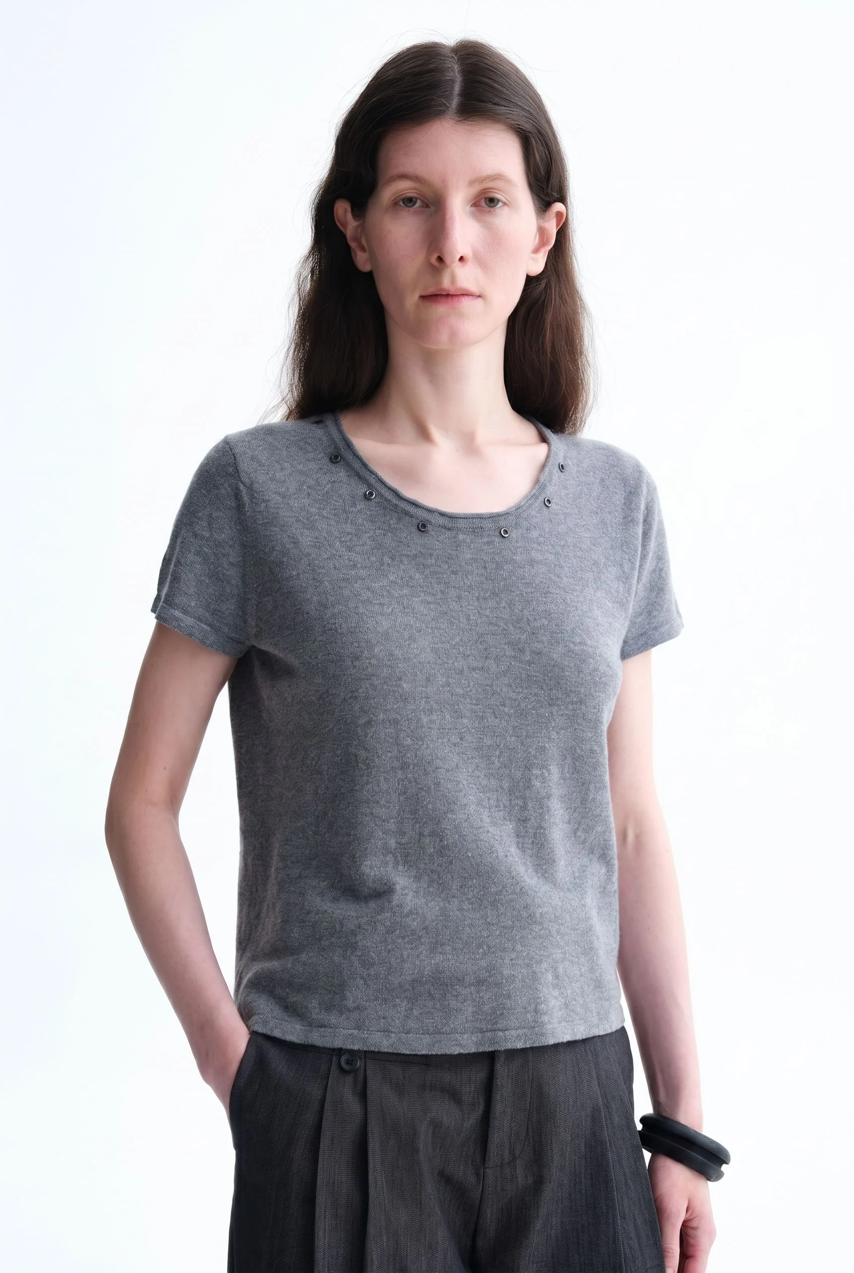 Grommet Neck Tee - Image 6