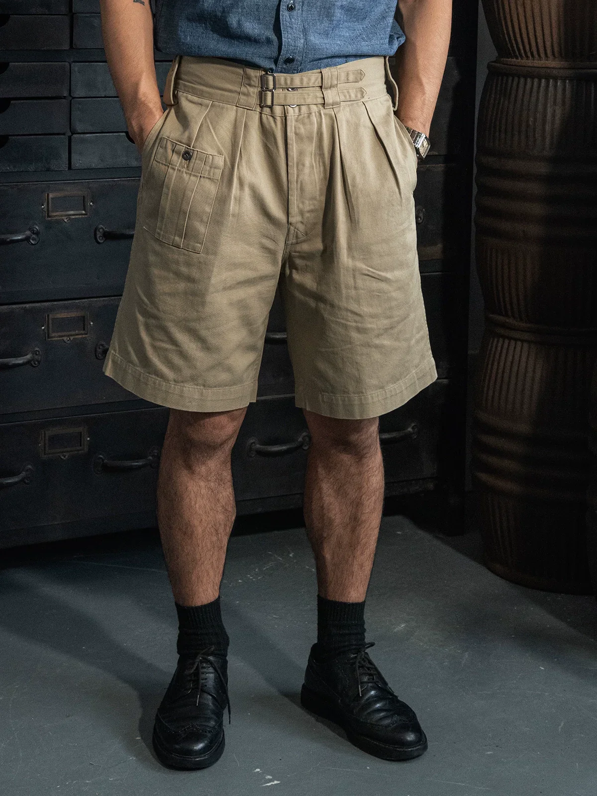 Gurkha Cotton-Twill Shorts