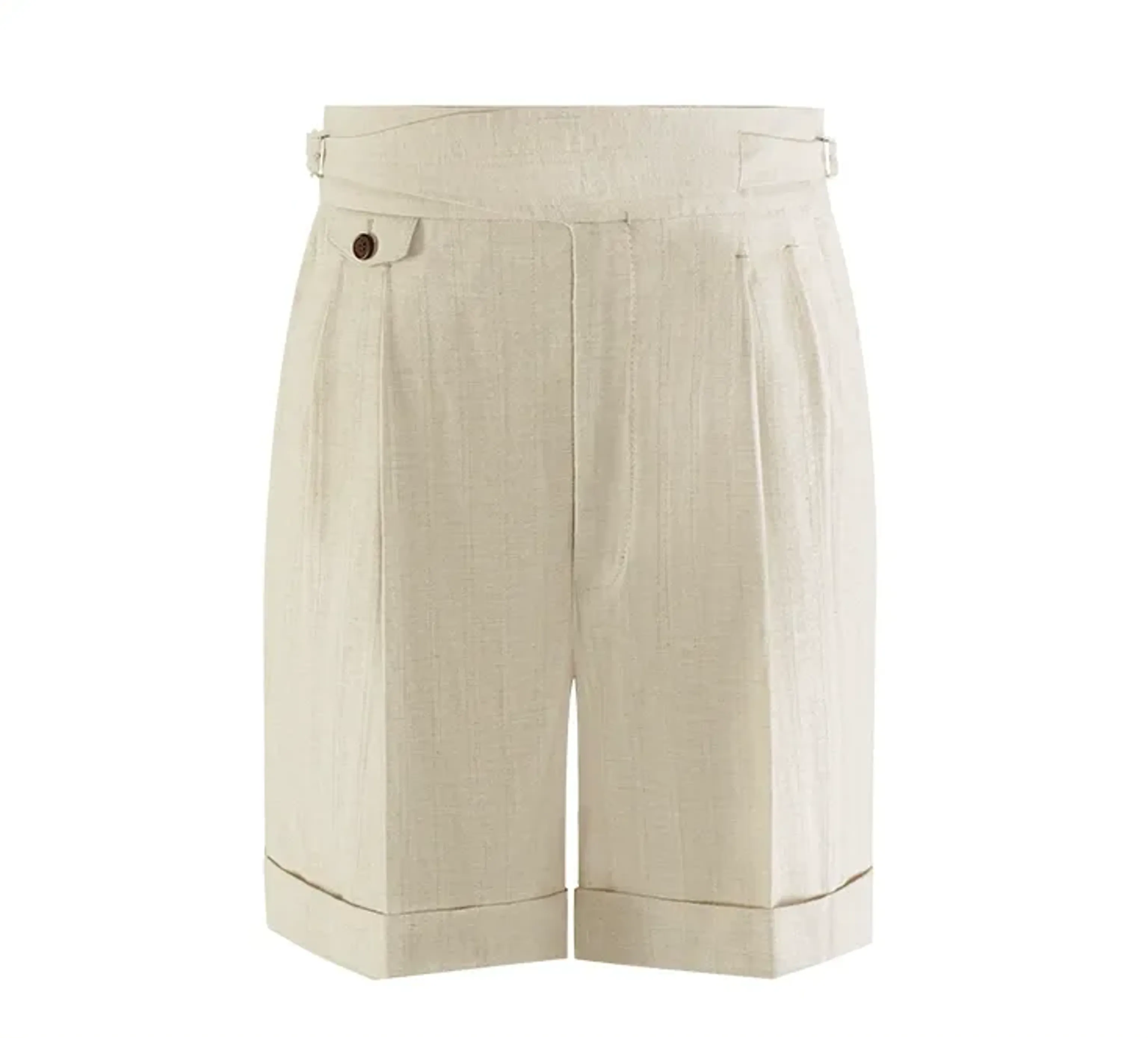 Gurkha Pleated Linen Shorts - Image 5