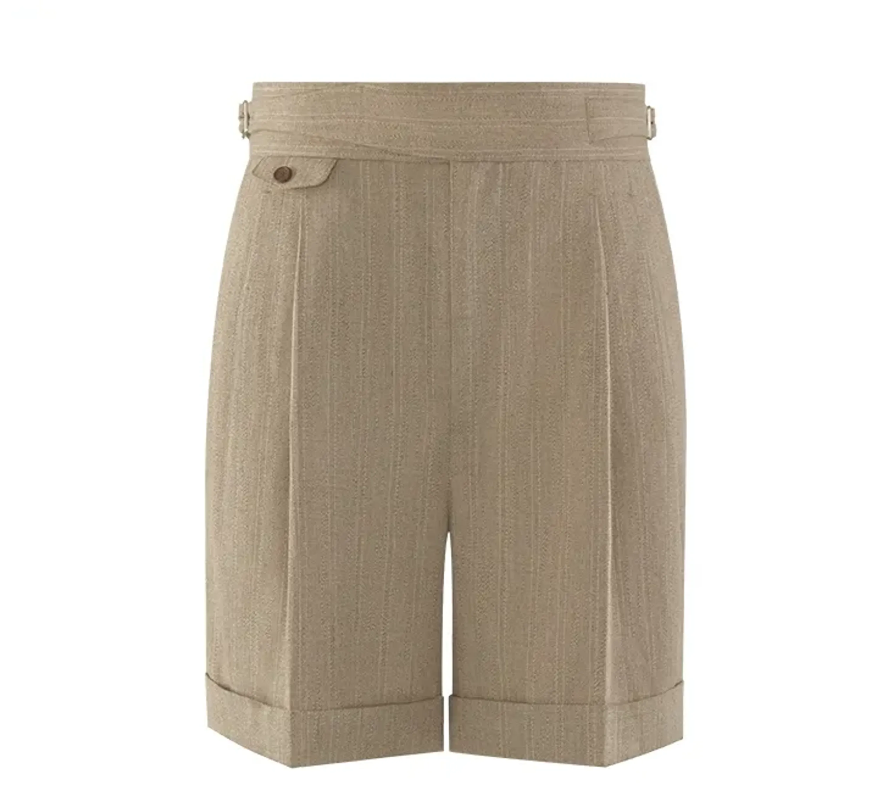 Gurkha Pleated Linen Shorts - Image 6