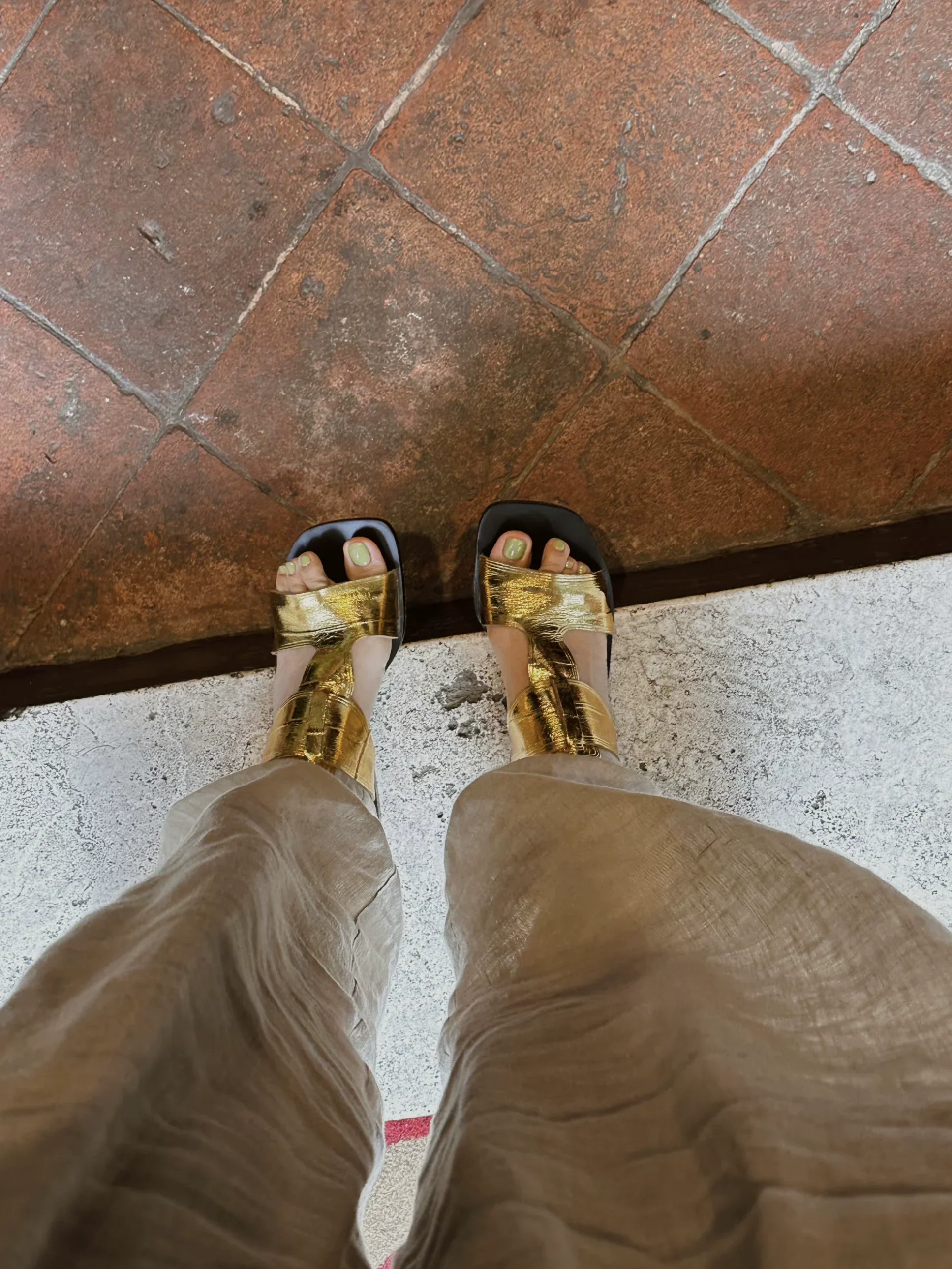H-Strap Leather Slides - Image 4