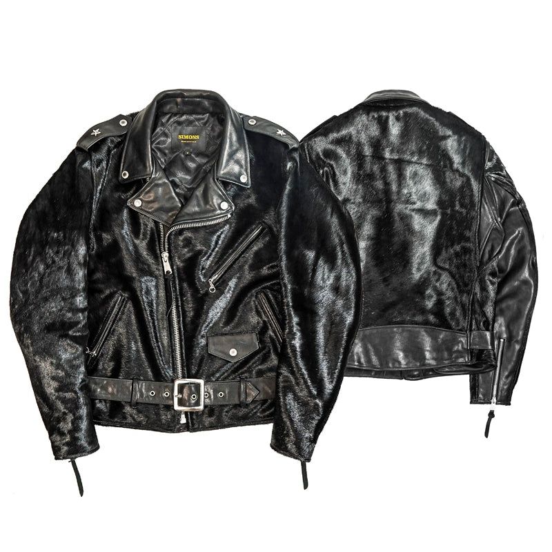 Hair-On Horsehide Biker Jacket - Image 8