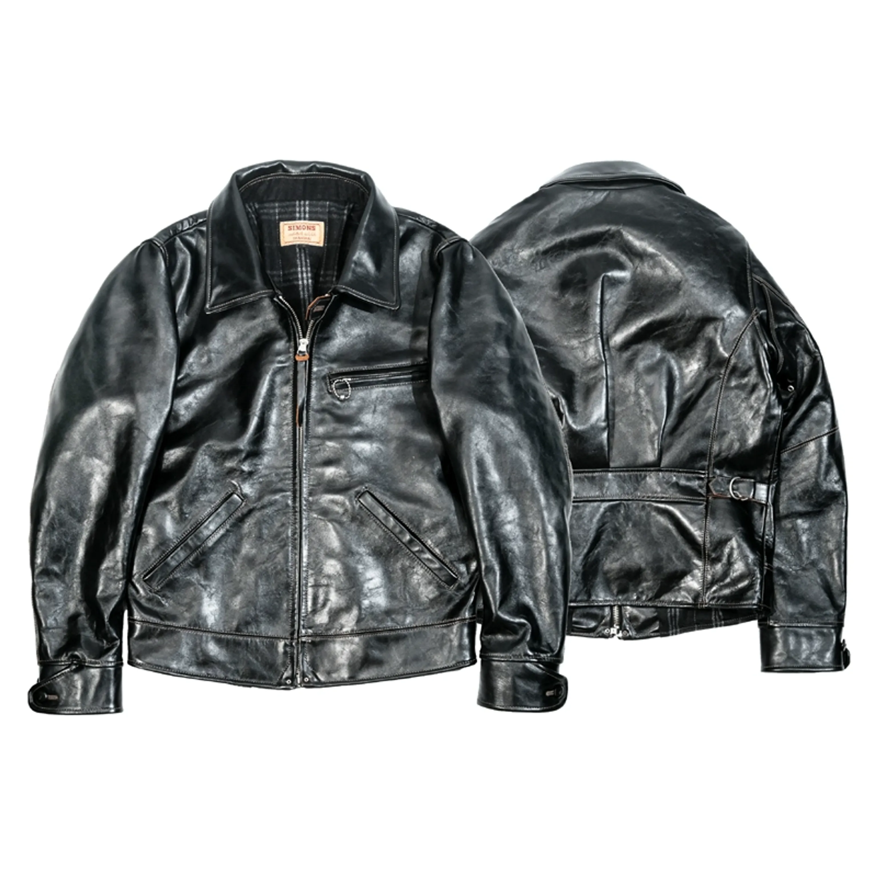 Half-Belt Horsehide Jacket - Image 6