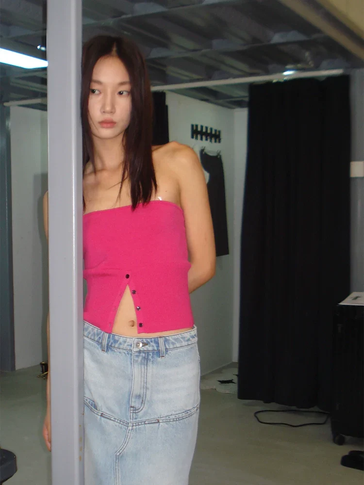 Half-Open Wool Tube Top - Image 4
