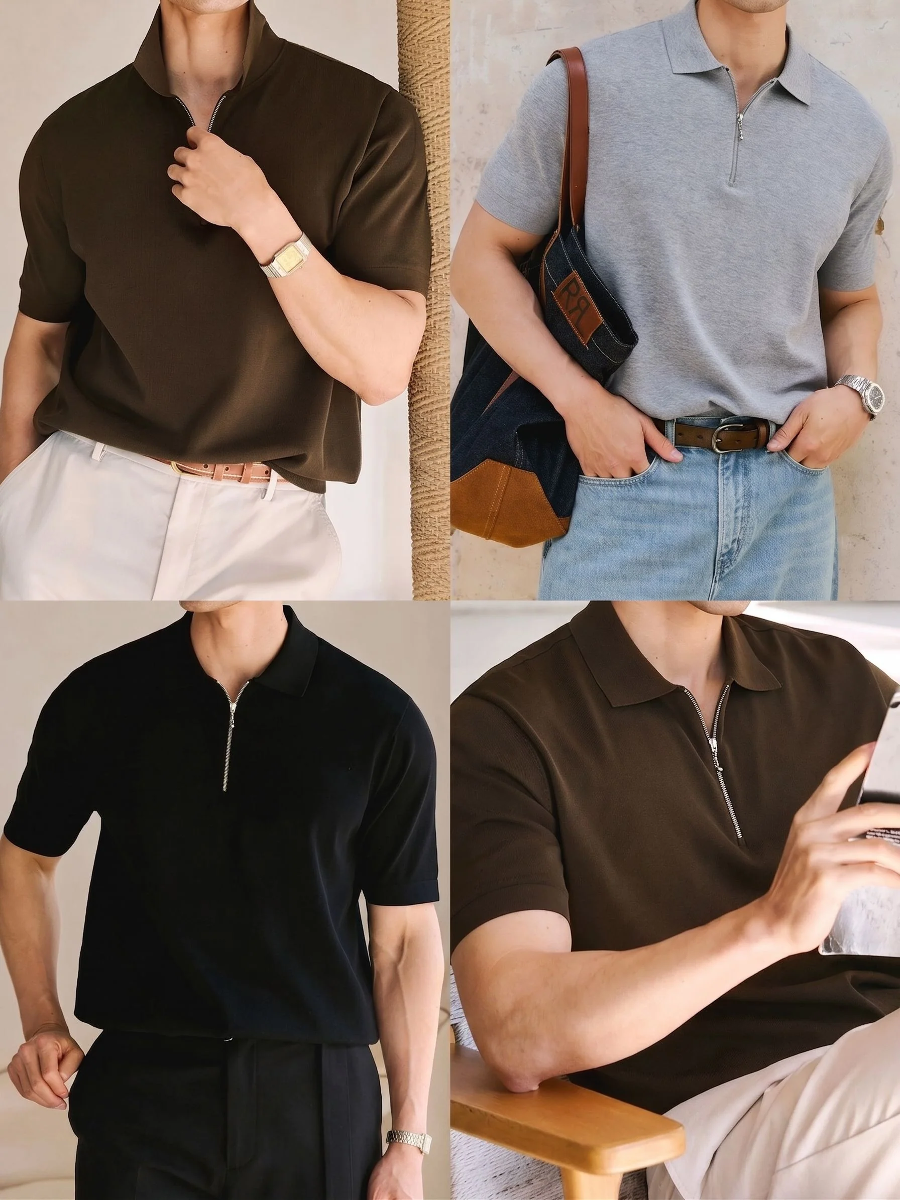 Half-Zip Knit Polo