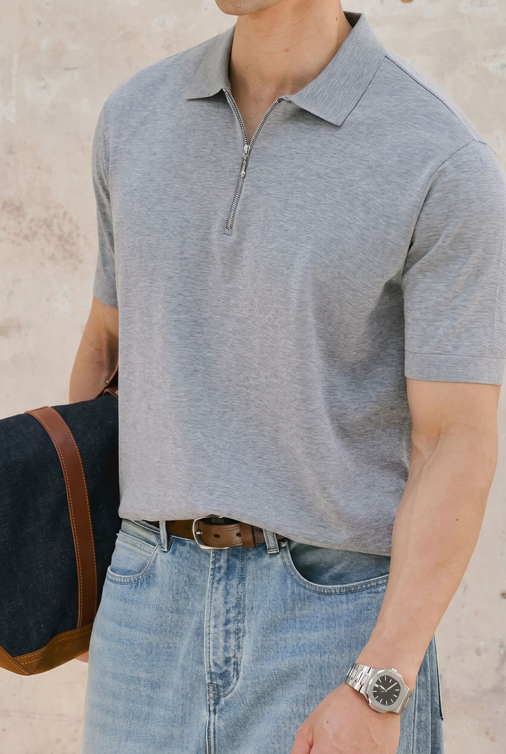 Half-Zip Knit Polo - Image 2