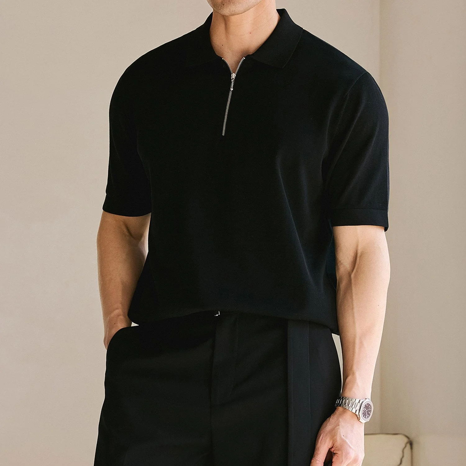 Half-Zip Knit Polo - Image 6