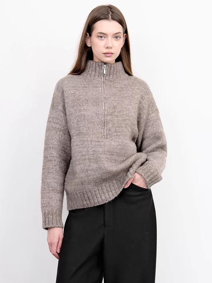 Half-Zip Knit Sweater