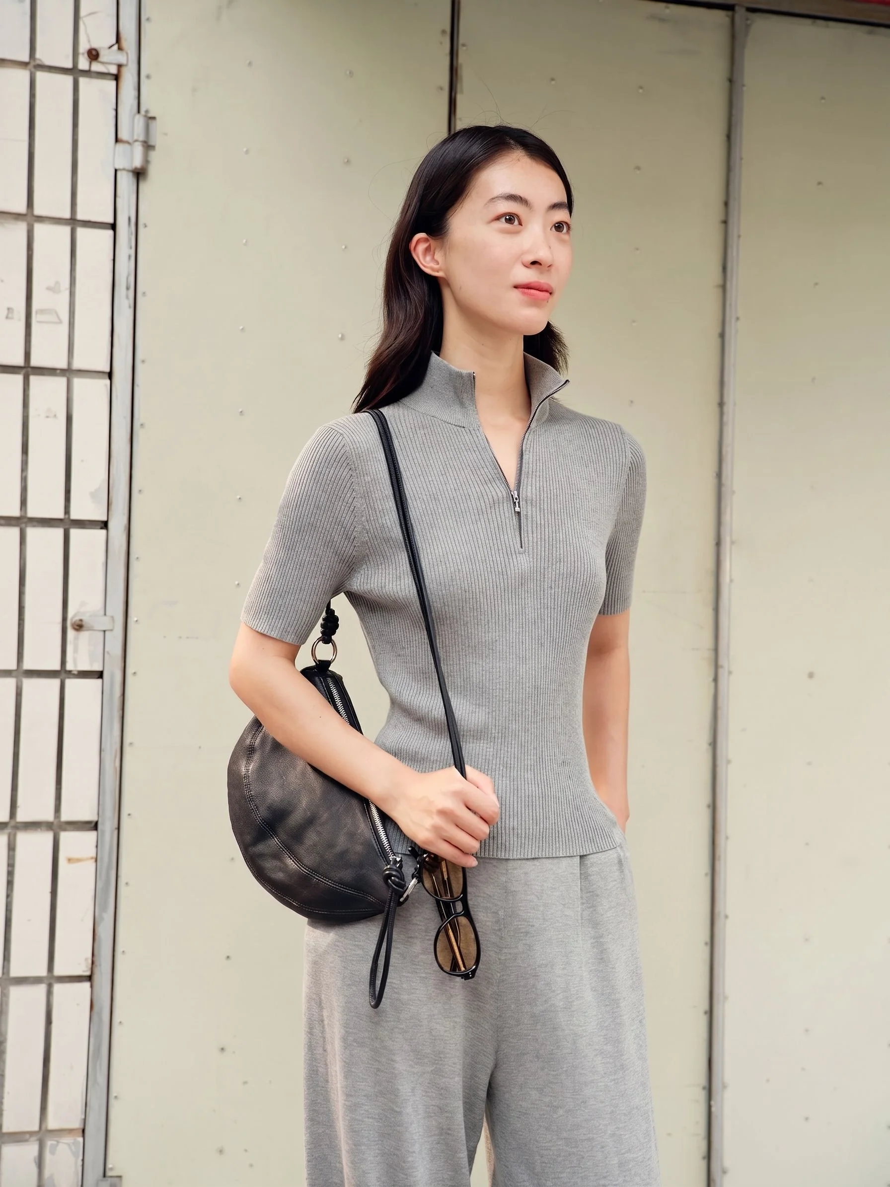 Half-Zip Ribbed Top - Image 4