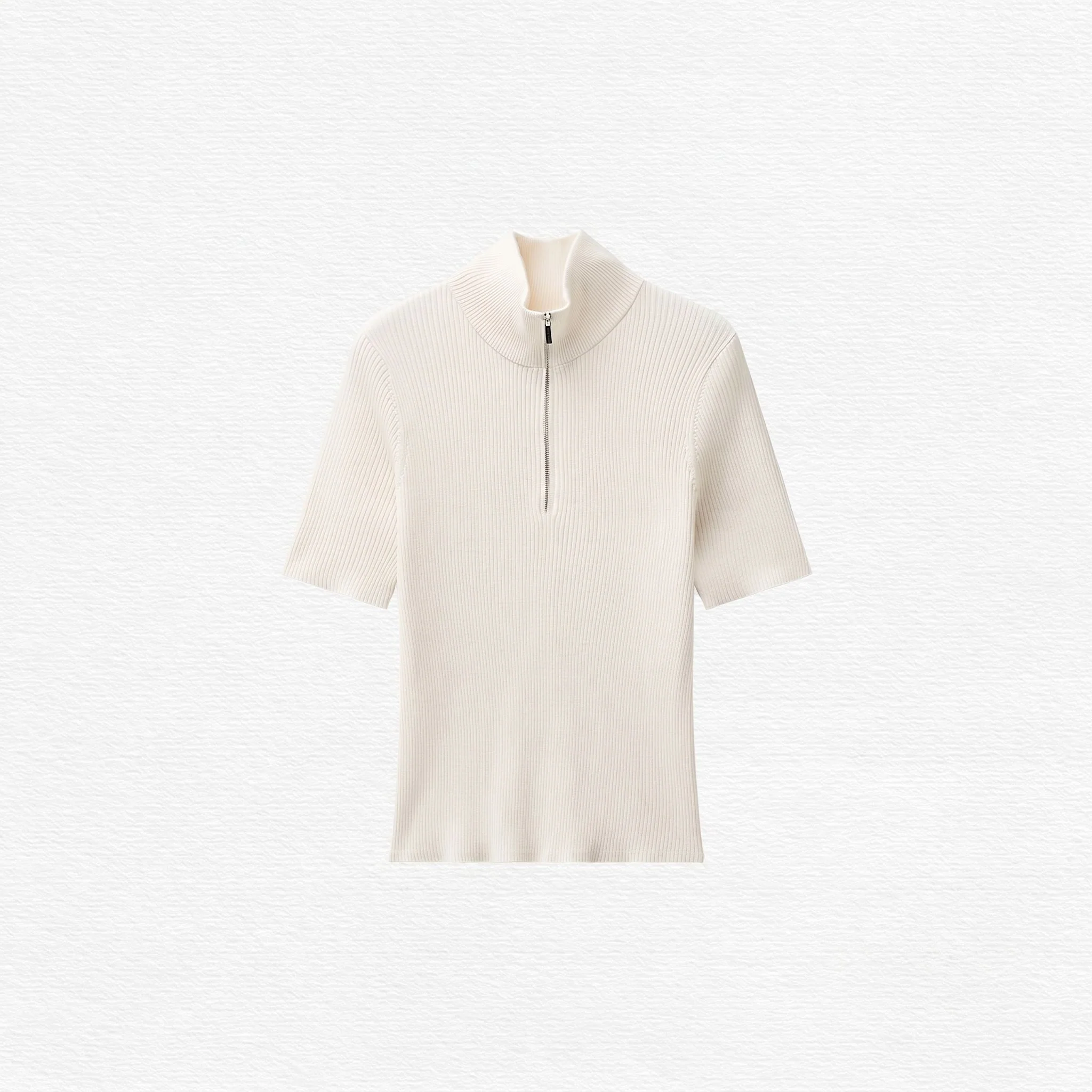 Half-Zip Ribbed Top - Image 6