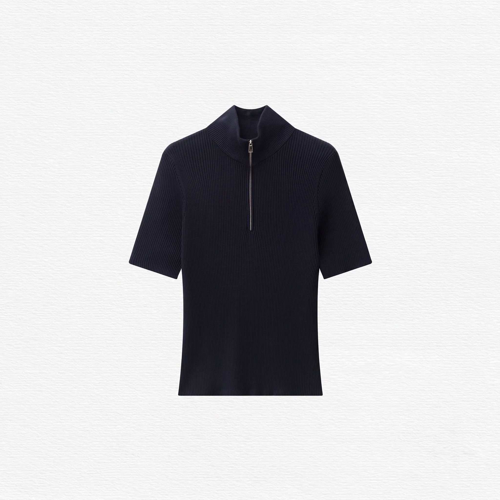 Half-Zip Ribbed Top - Image 7