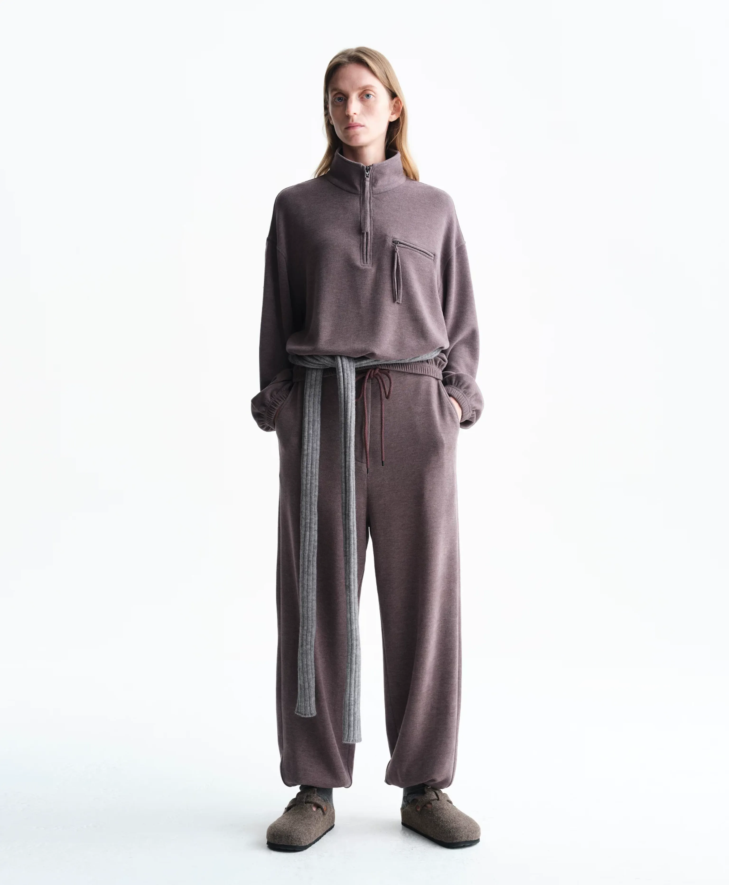 Half-Zip Stand-Collar Sweatshirt - Image 4