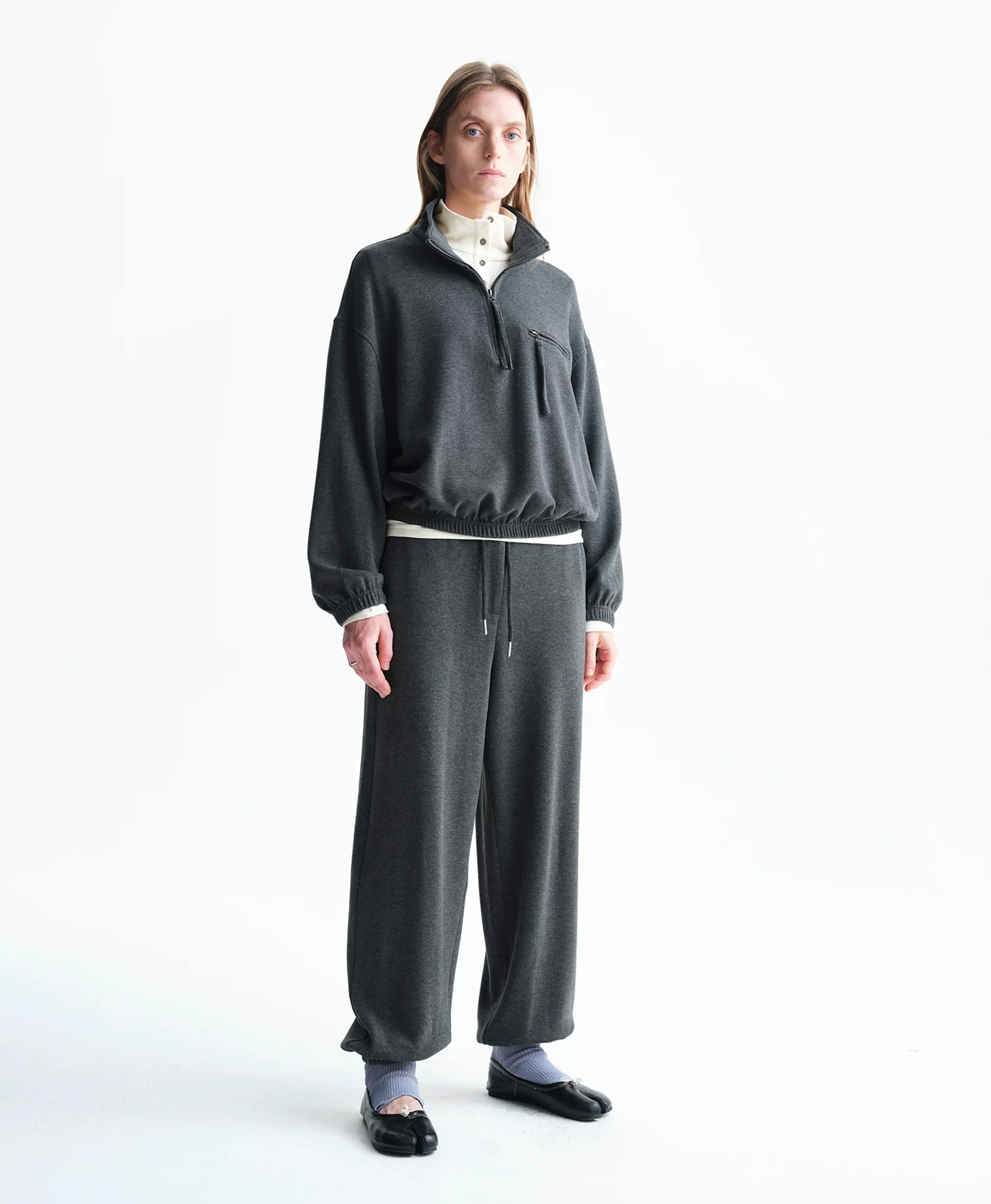Half-Zip Stand-Collar Sweatshirt - Image 5