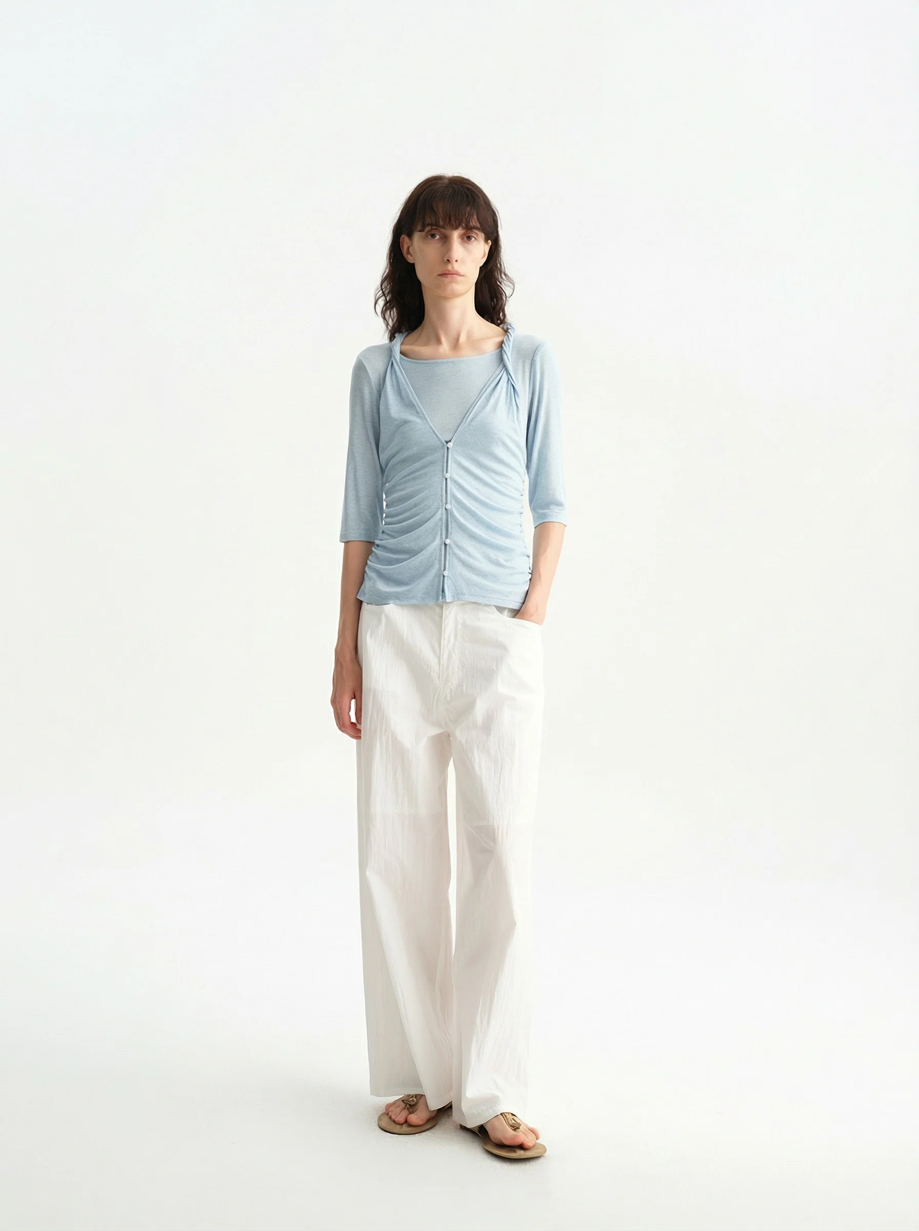 Halter Layered Knit Top - Image 4