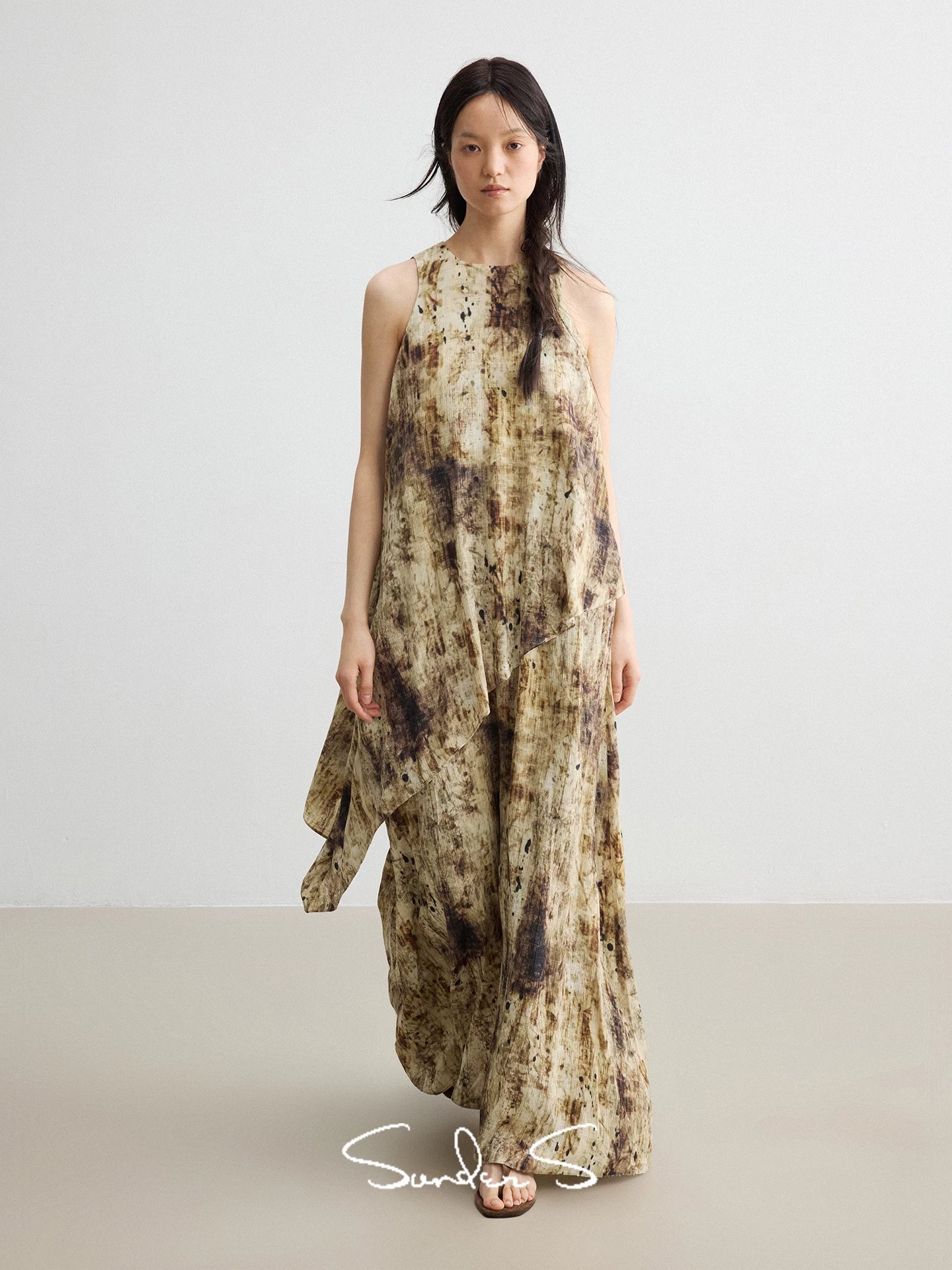 Halter Layered Maxi Dress - Image 4