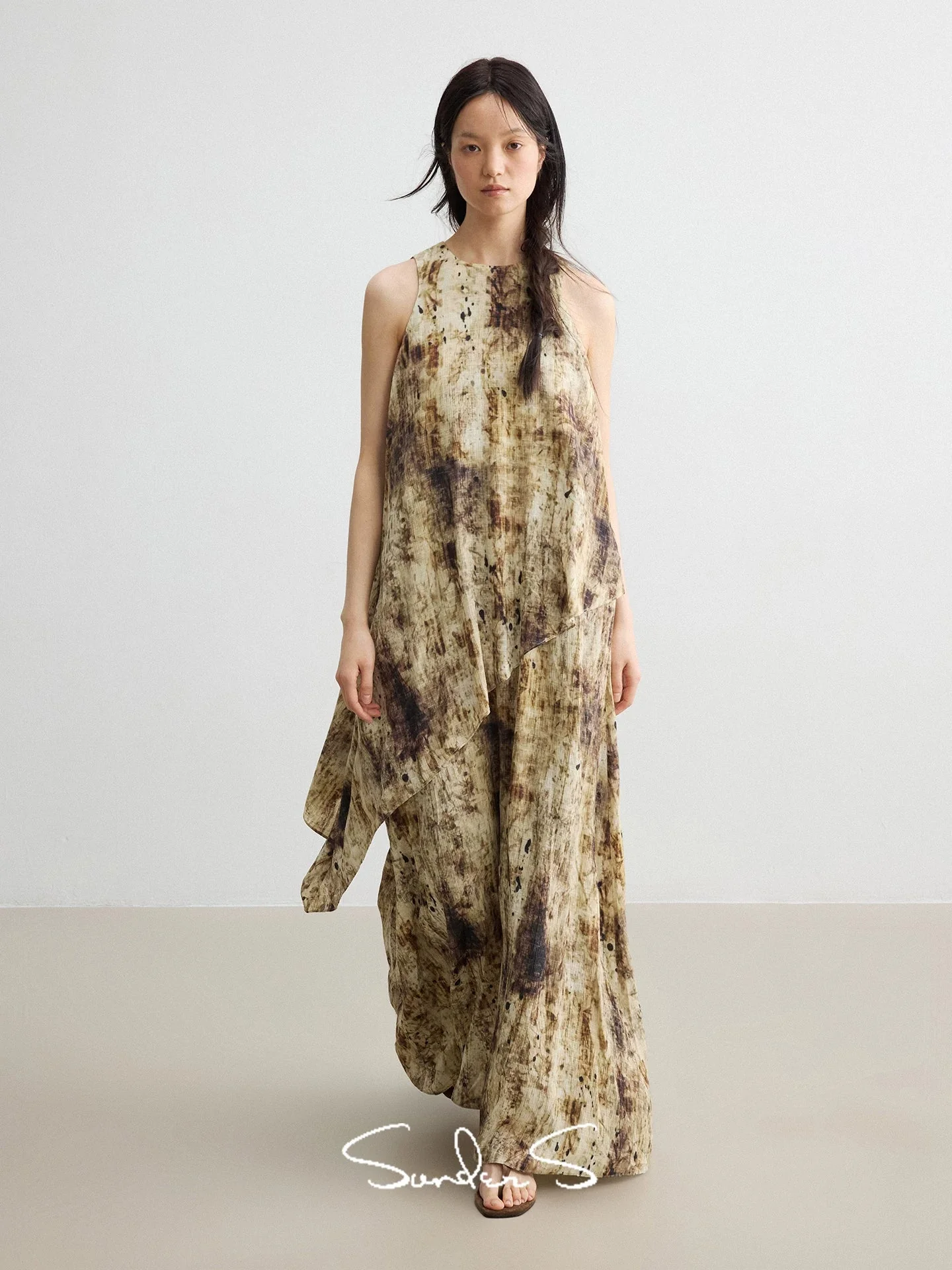 Halter Layered Maxi Dress - Image 5